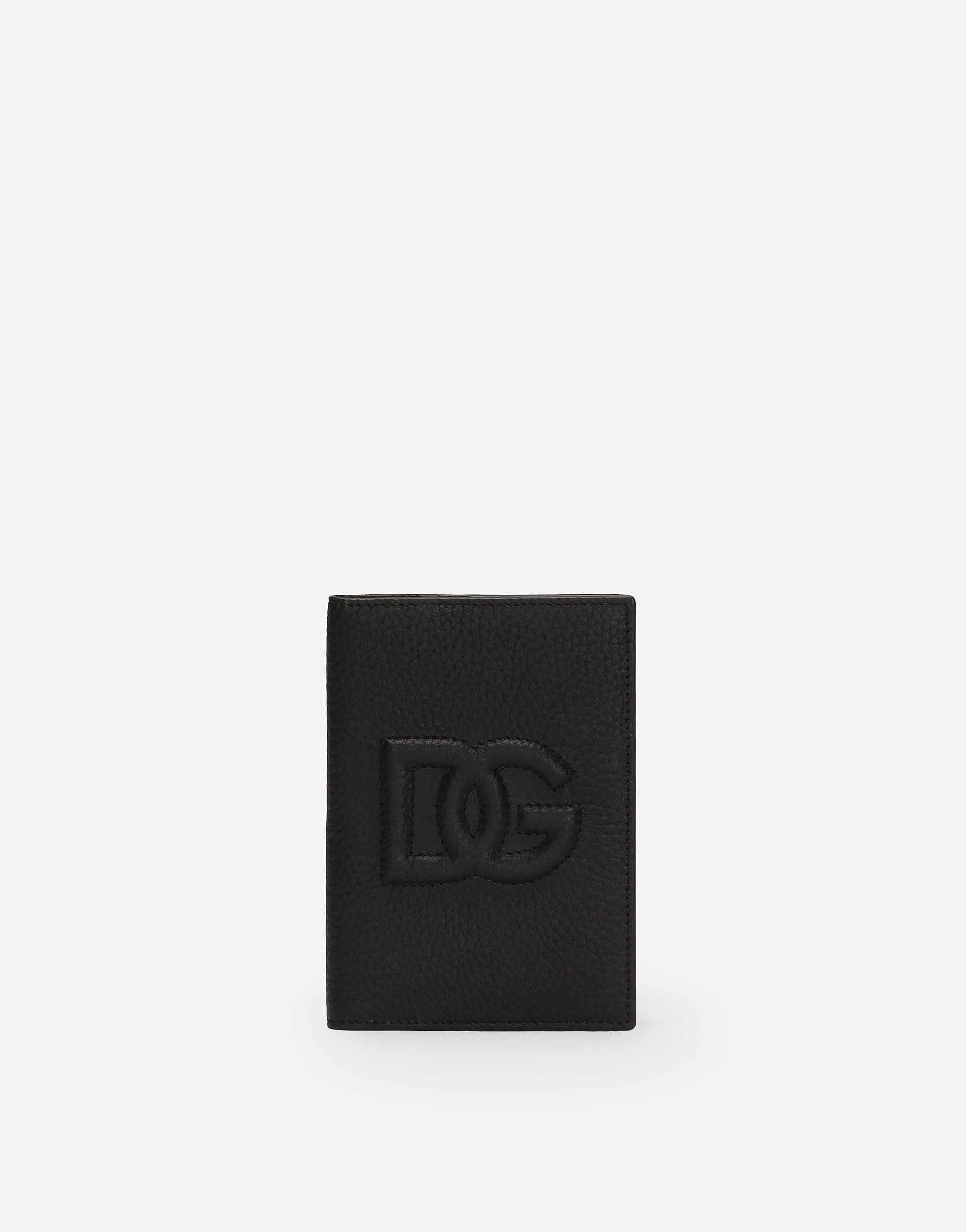 Shop Dolce & Gabbana Dg Logo Passport Case In Black