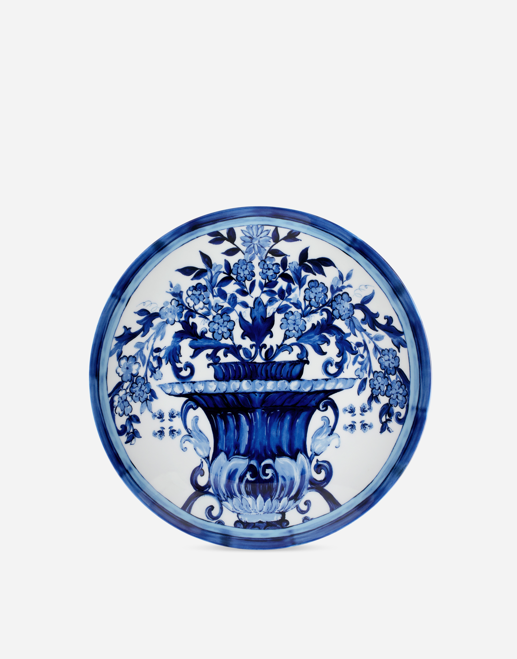 Set de 2 platos llanos de porcelana en azul - Dolce Gabbana Casa