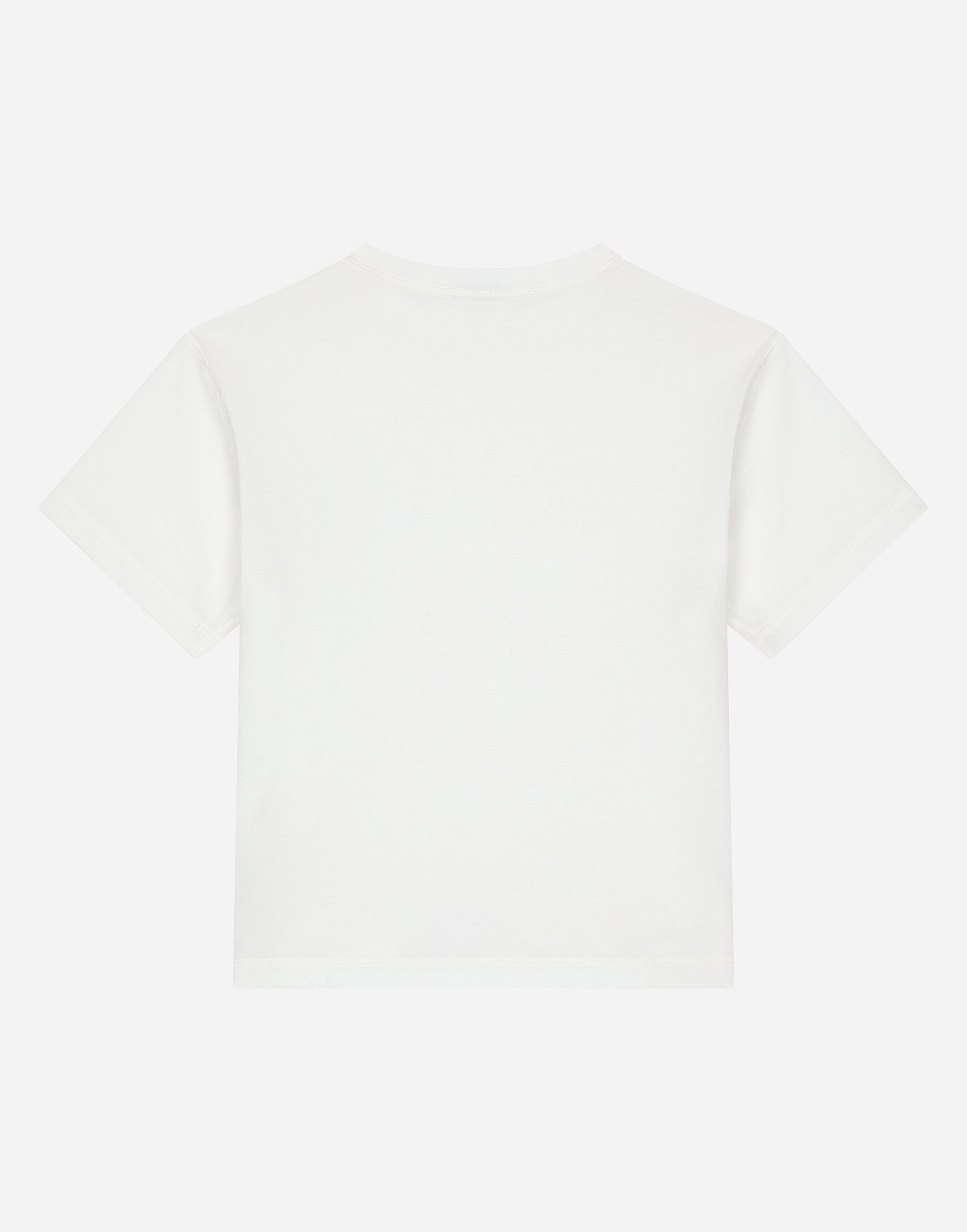 Shop Dolce & Gabbana Jersey T-shirt With Dg Logo In White