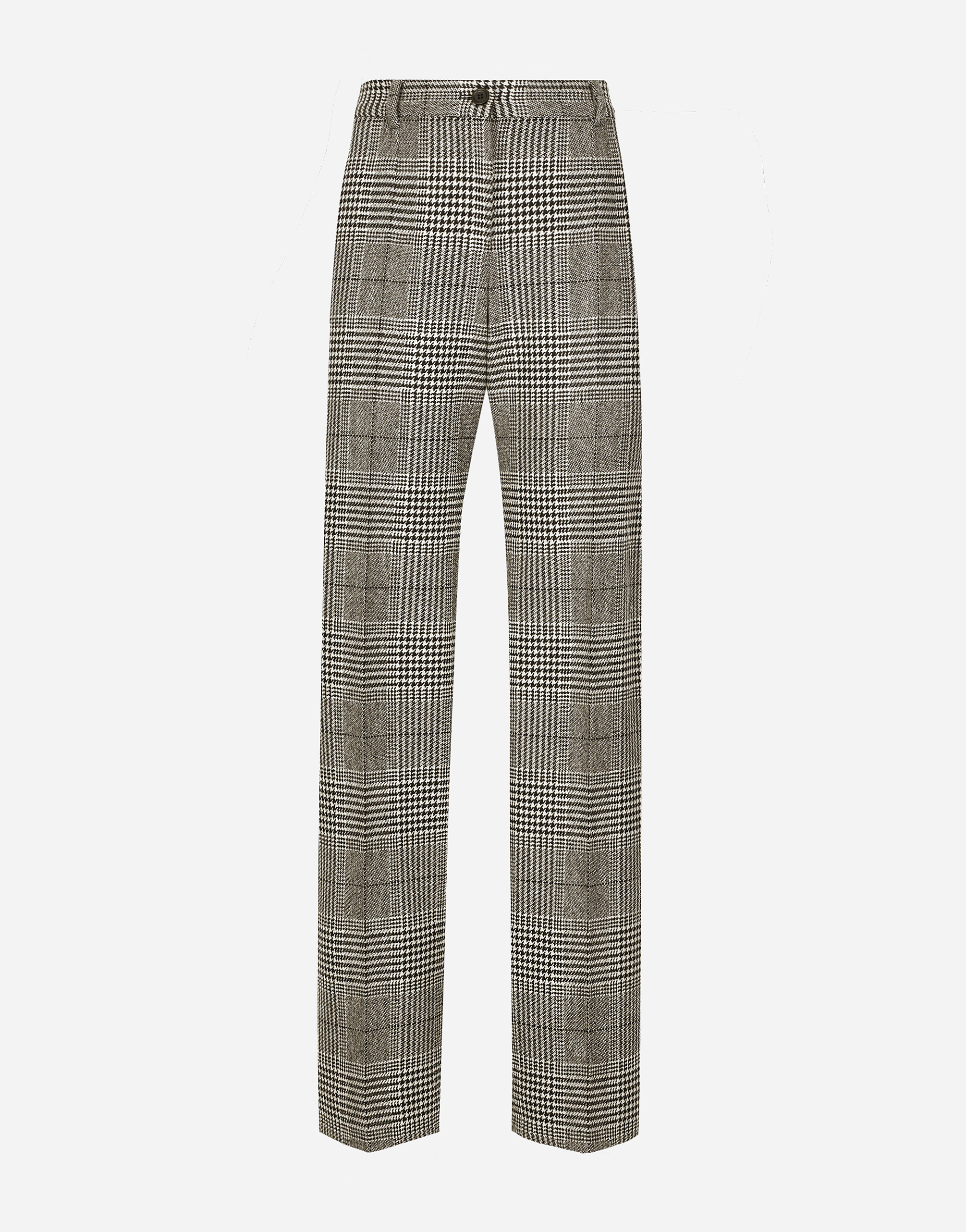 Shop Dolce & Gabbana Flared Glen Plaid Pants In Multicolor