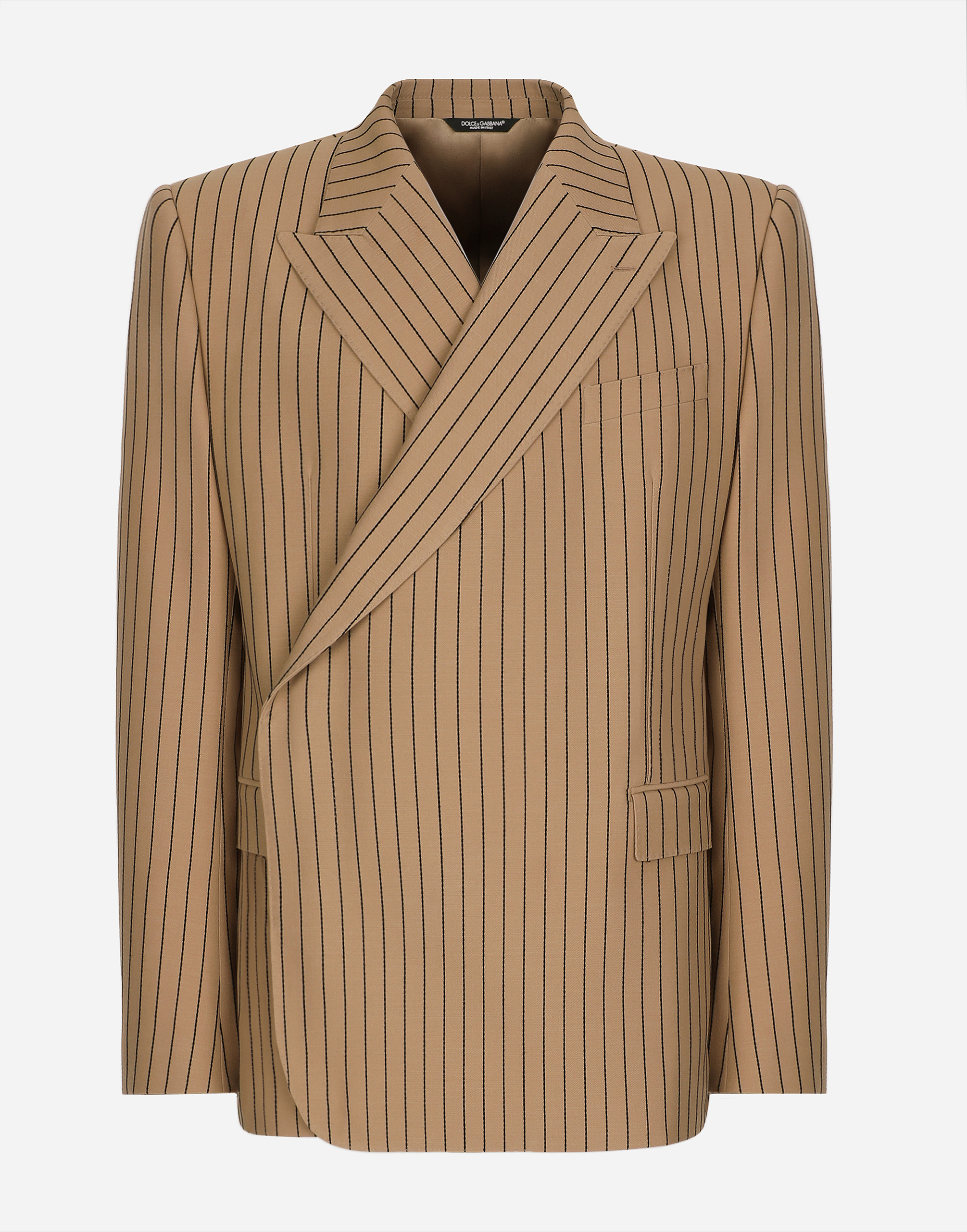 Double-breasted pinstripe Sicilia-fit jacket in Multicolor for Men 