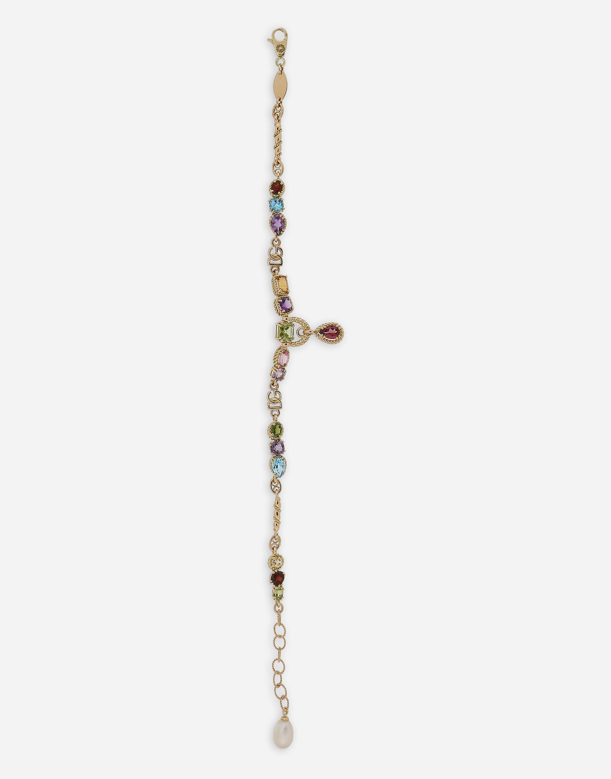 Shop Dolce & Gabbana Bracciale Rainbow 10 In Yellow Gold