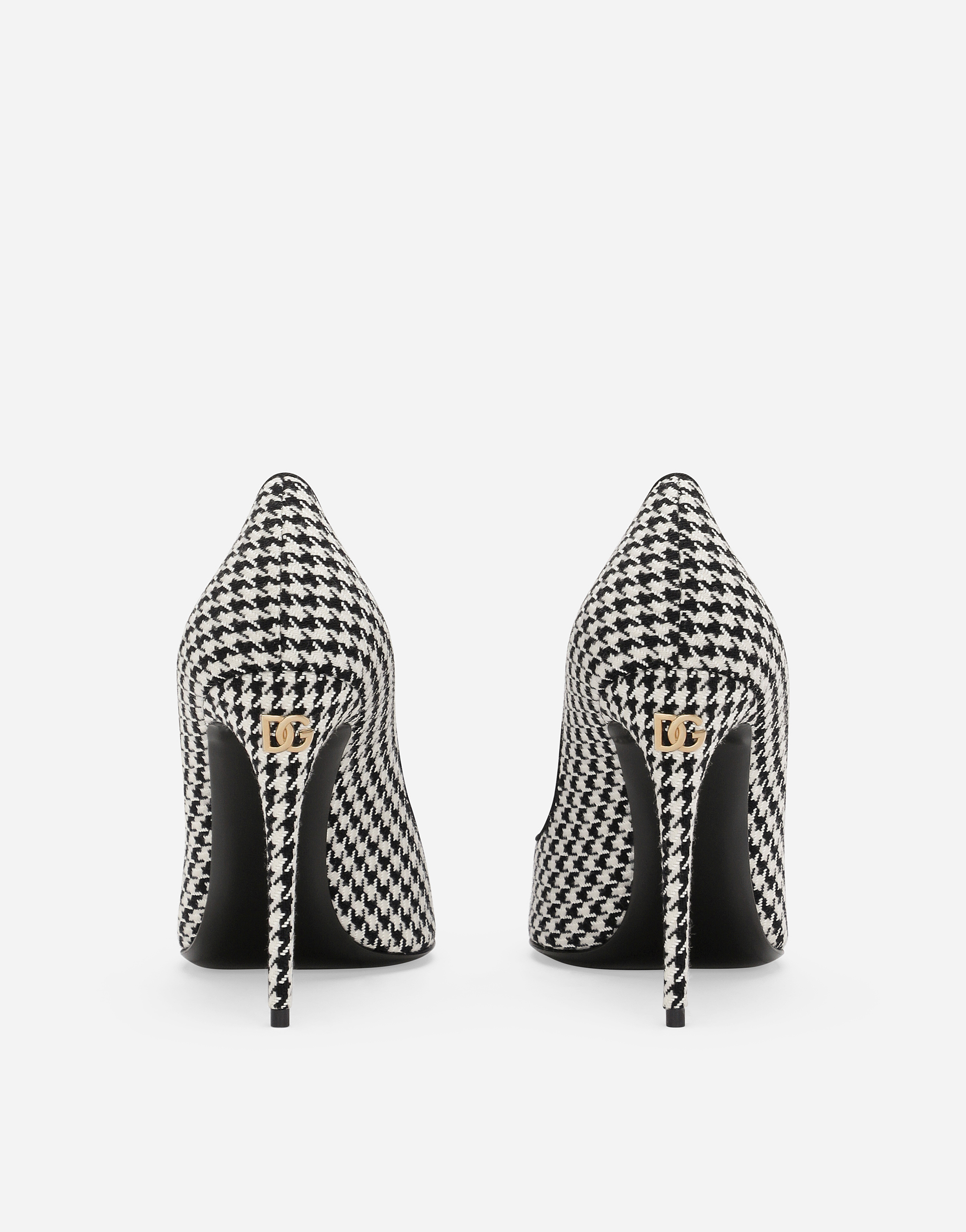 Shop Dolce & Gabbana Houndstooth Fabric Pumps In Multicolor