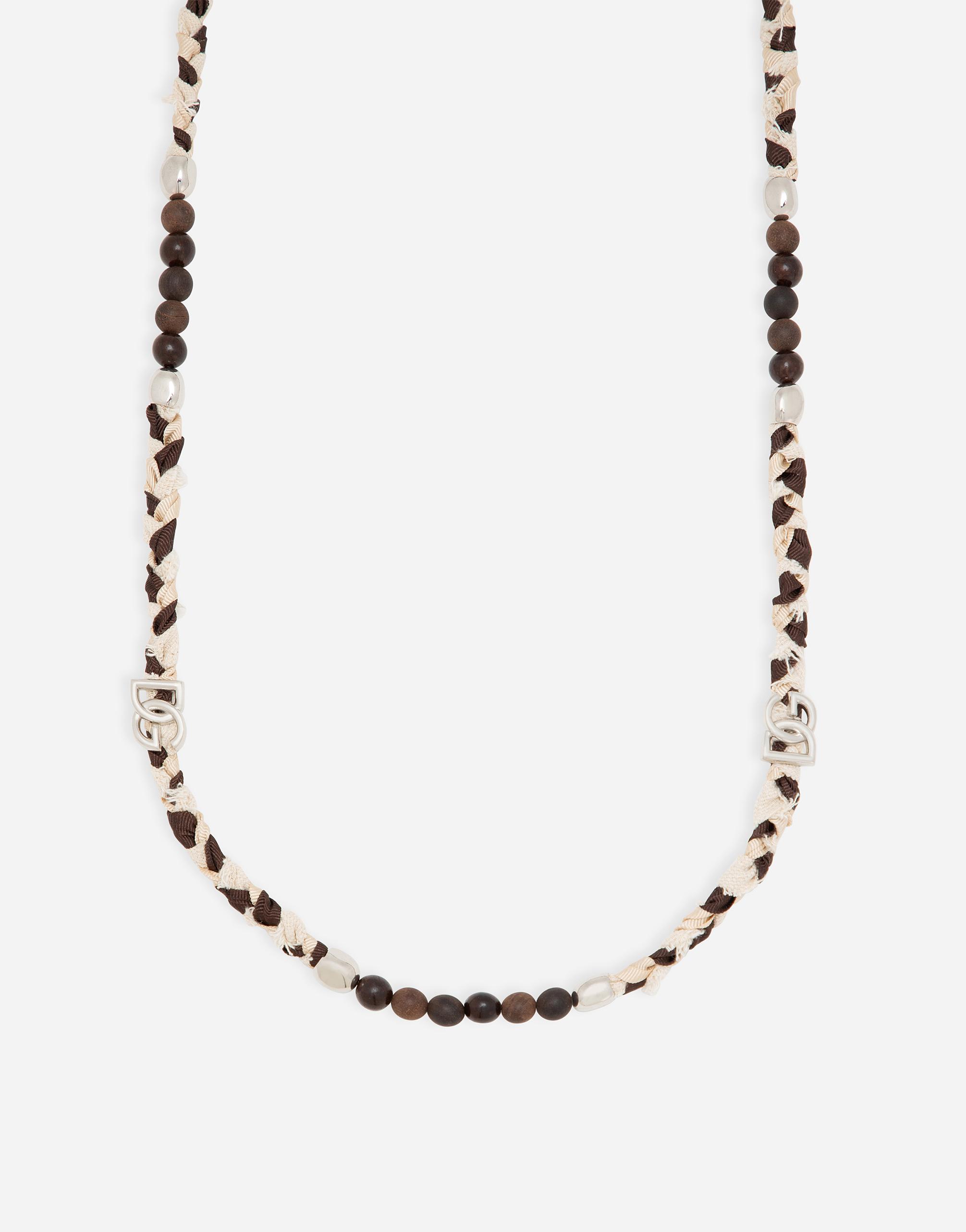 Shop Dolce & Gabbana Braided Necklace In マルチカラー