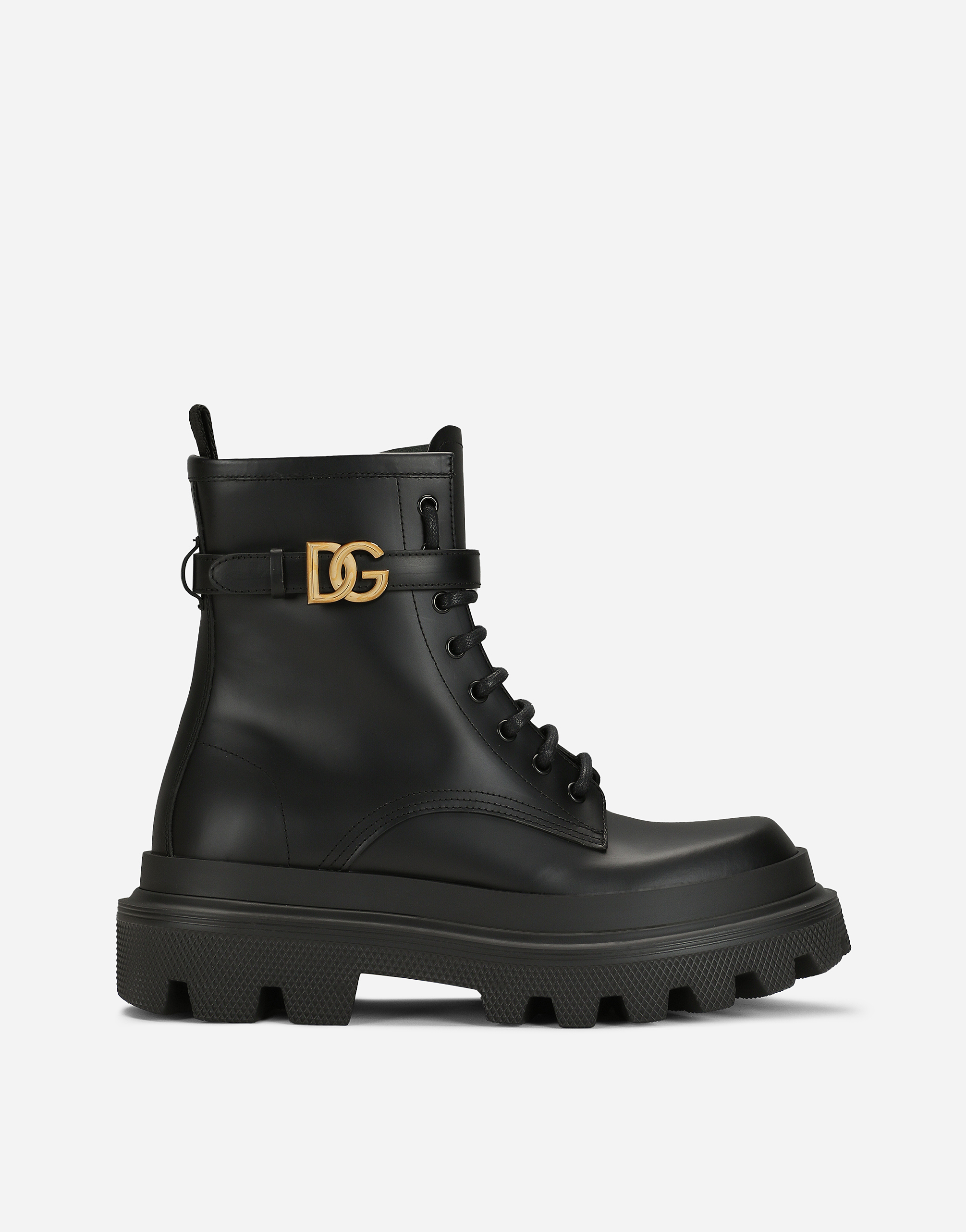 Shop Dolce & Gabbana Calfskin Ankle Boots In Black