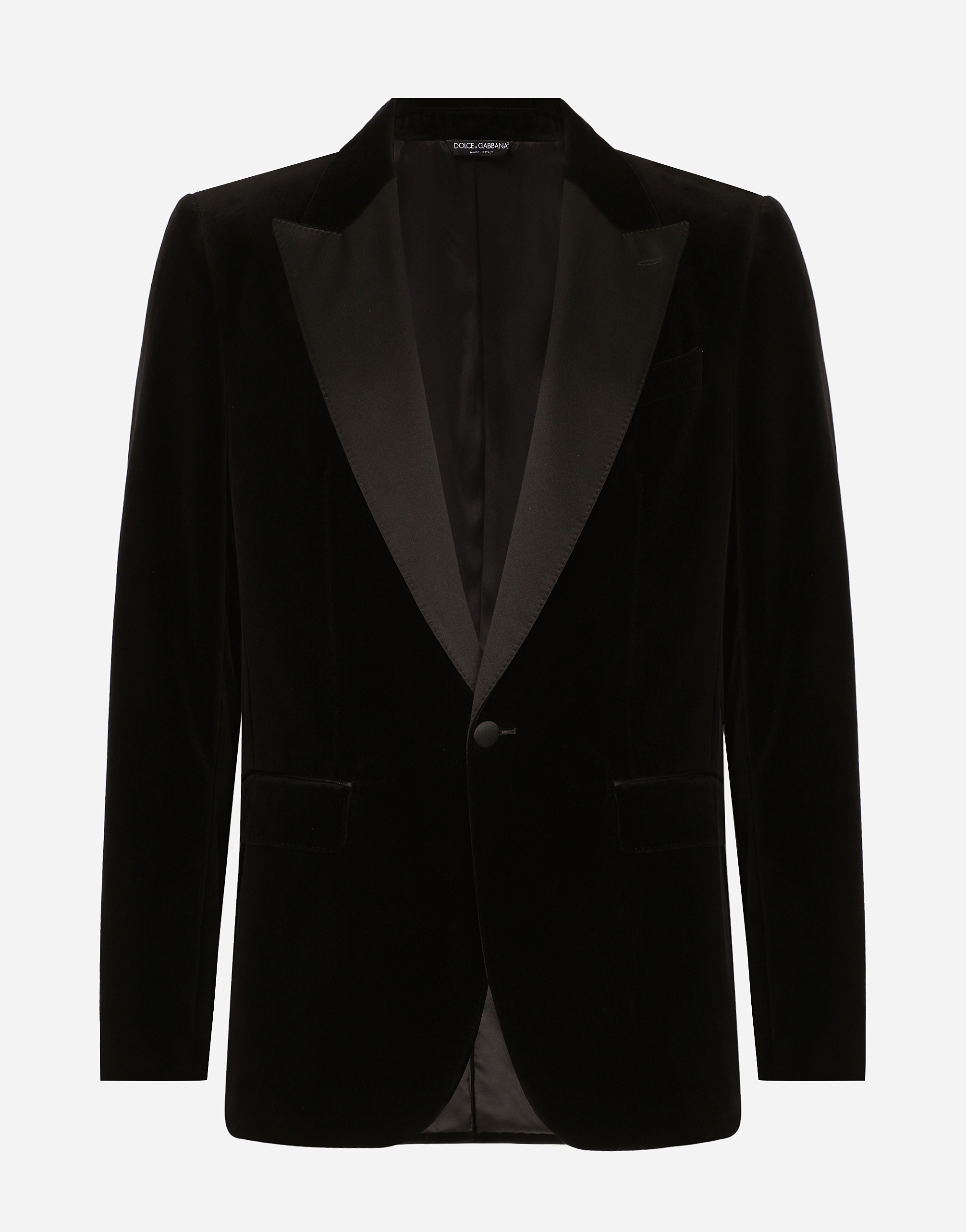 Shop Dolce & Gabbana Velvet Tuxedo Jacket In Black