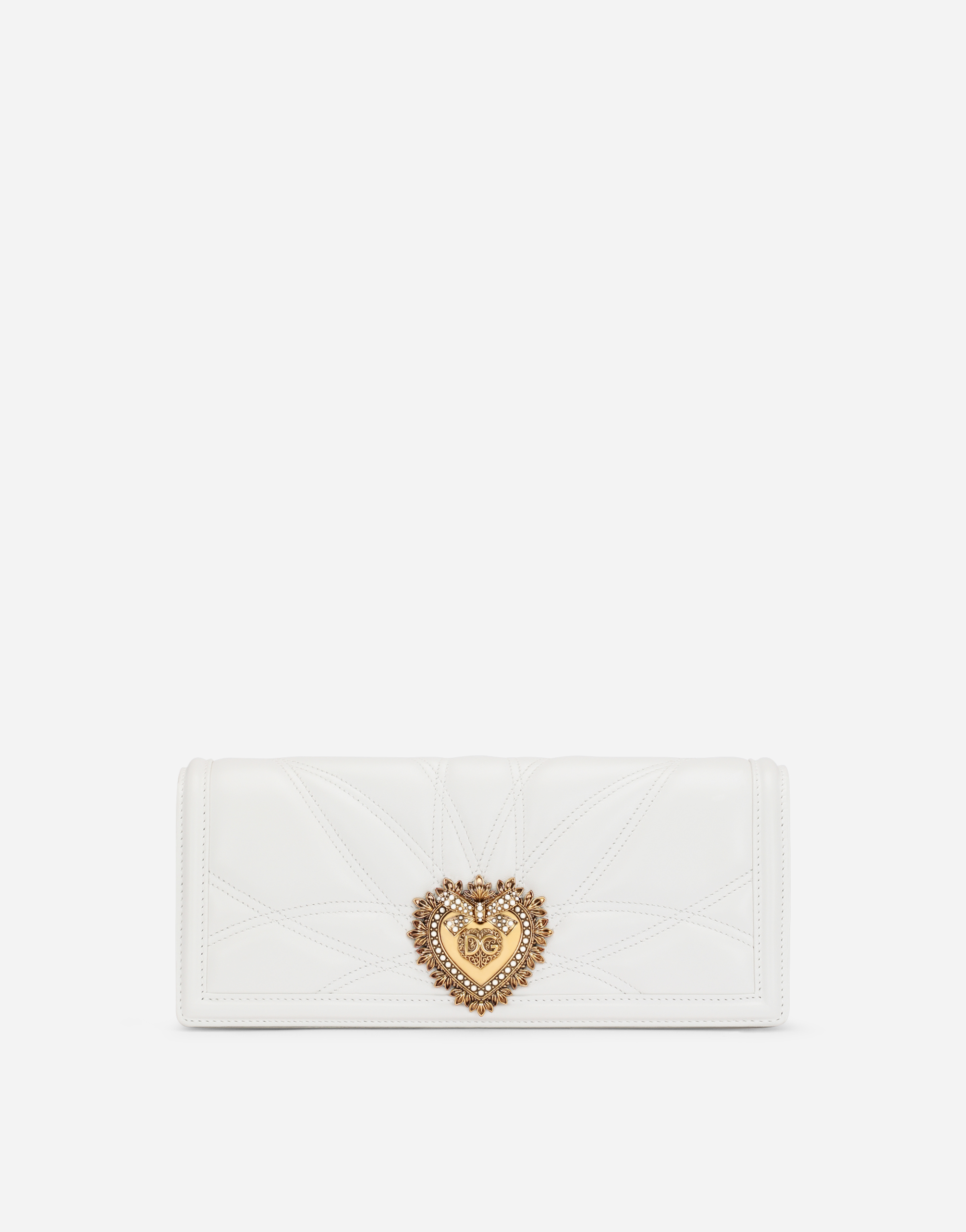 Dolce & Gabbana - The medium-sized white Devotion bag is embellished with  the exclusive bejewelled heart fastening. As a part of the Amore for  Scientific Research project, proceeds from online sales will