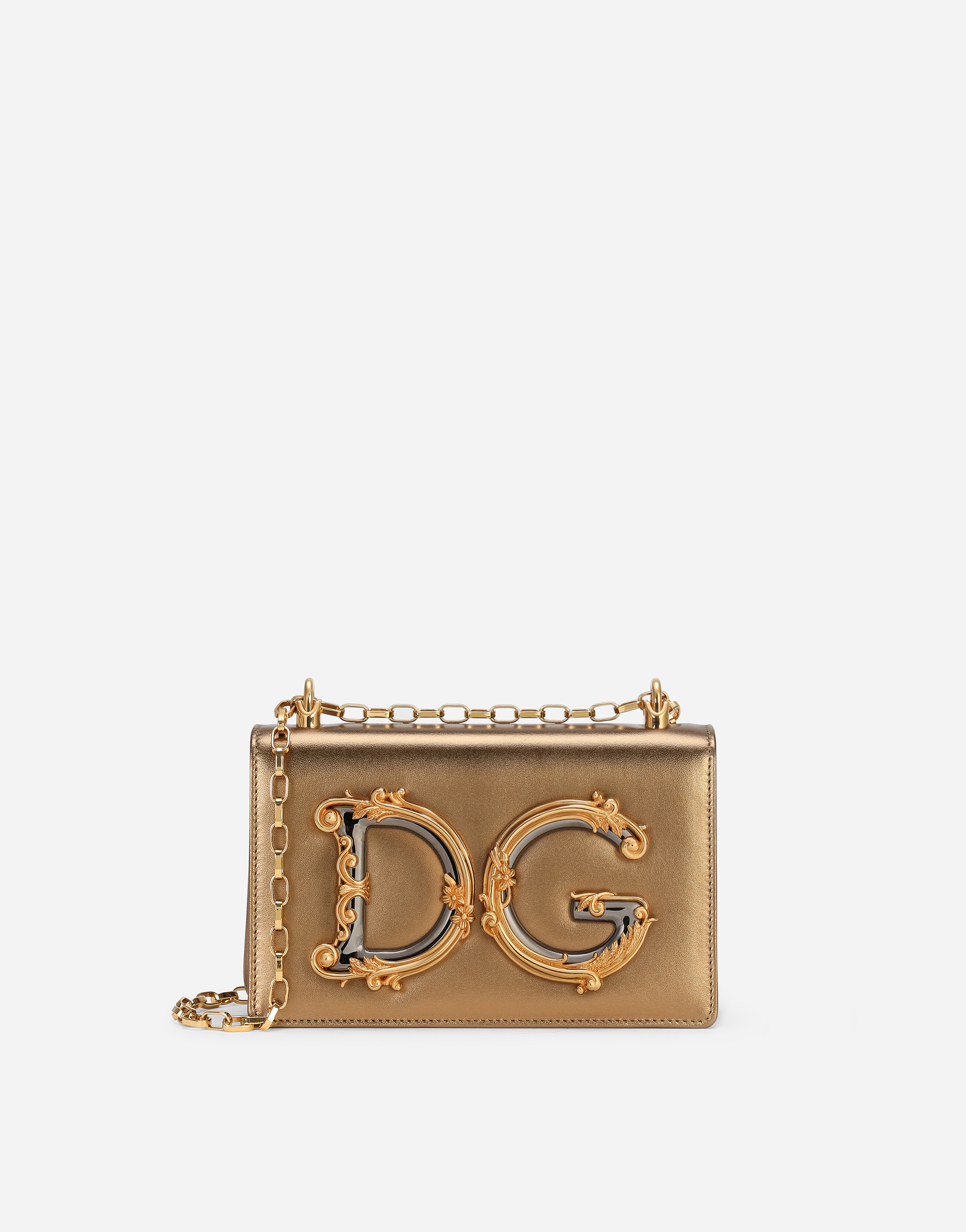 BORSASPALLA-TRACOLLA in GOLD for Women | Dolce&Gabbana®