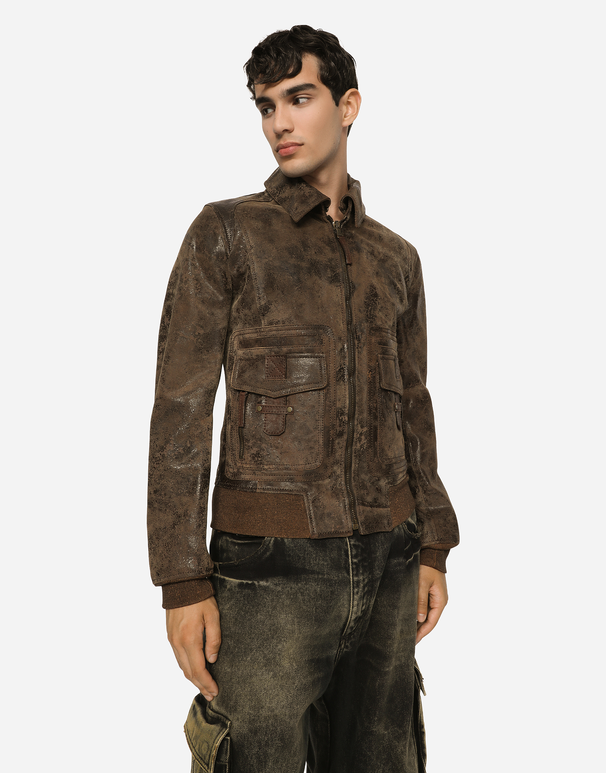Dolce and on sale gabbana suede jacket