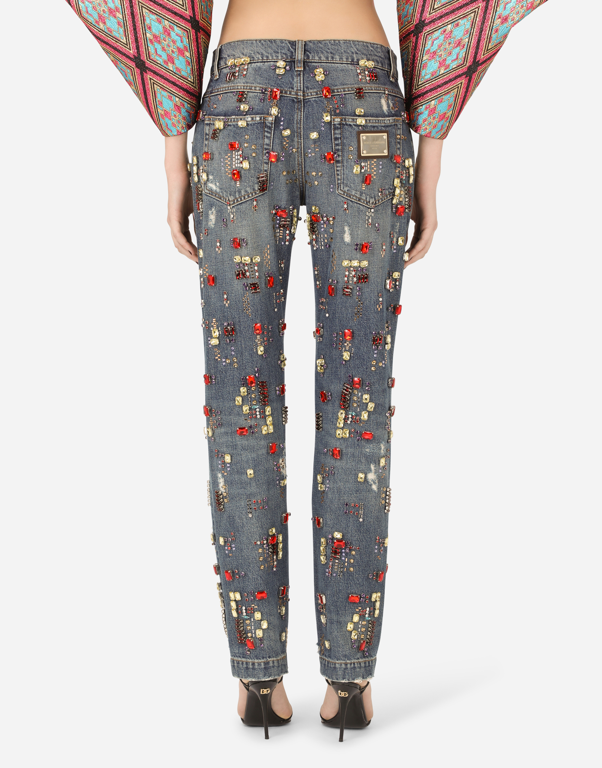 Dolce and hotsell gabbana embellished jeans