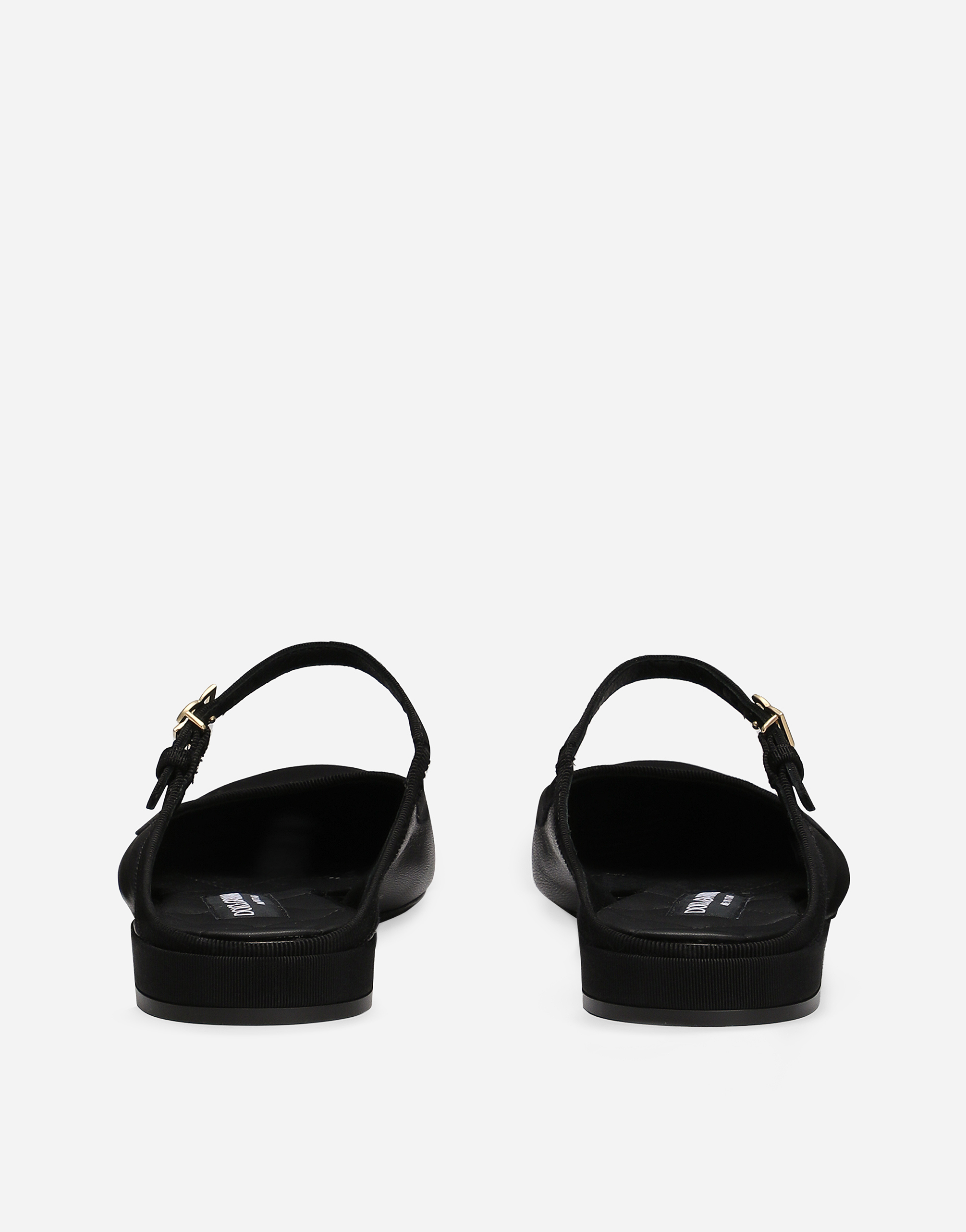 Shop Dolce & Gabbana Nappa Leather Mules In Black