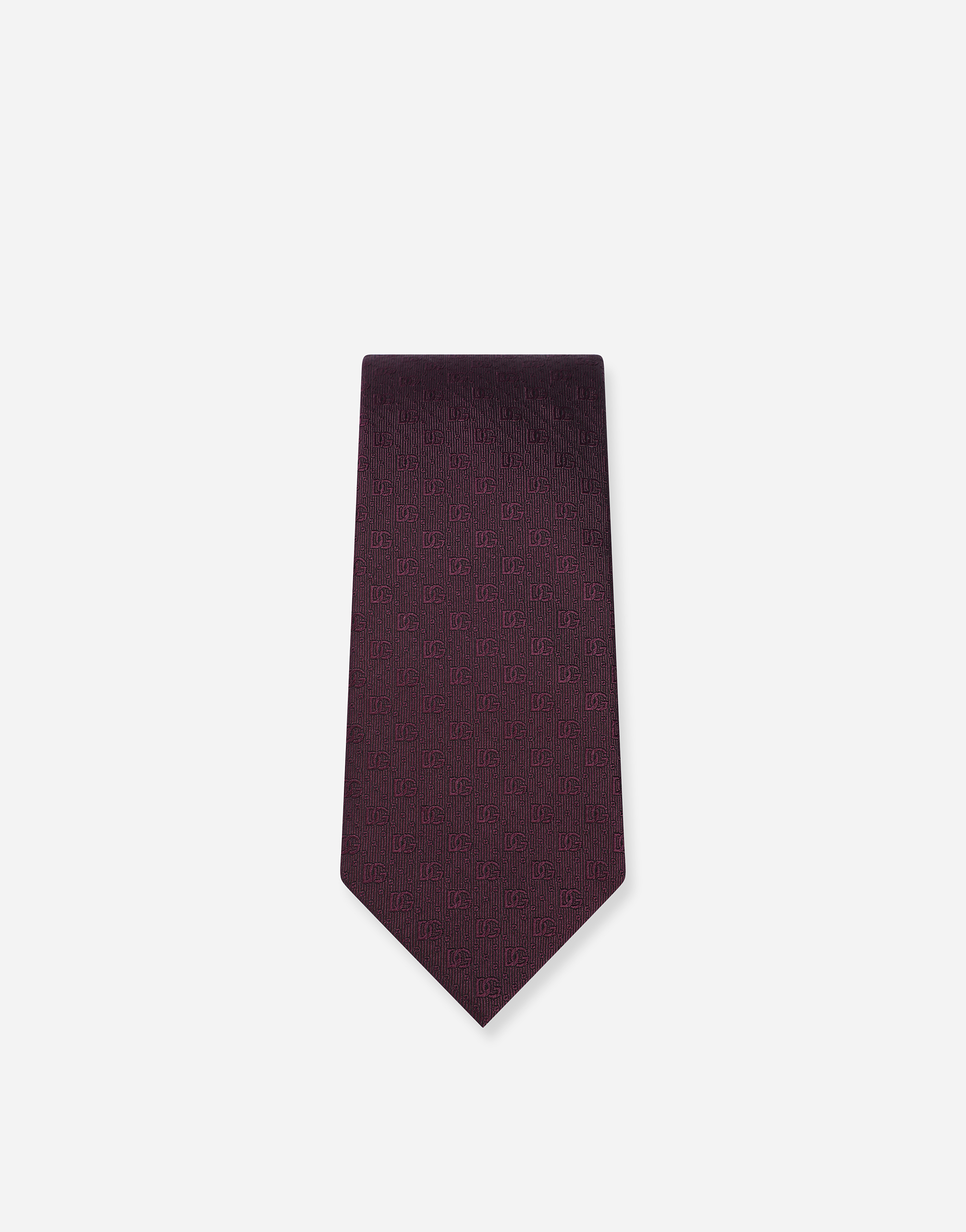 Shop Dolce & Gabbana 8-cm Silk Jacquard Blade Tie With Dg Logo In Purple