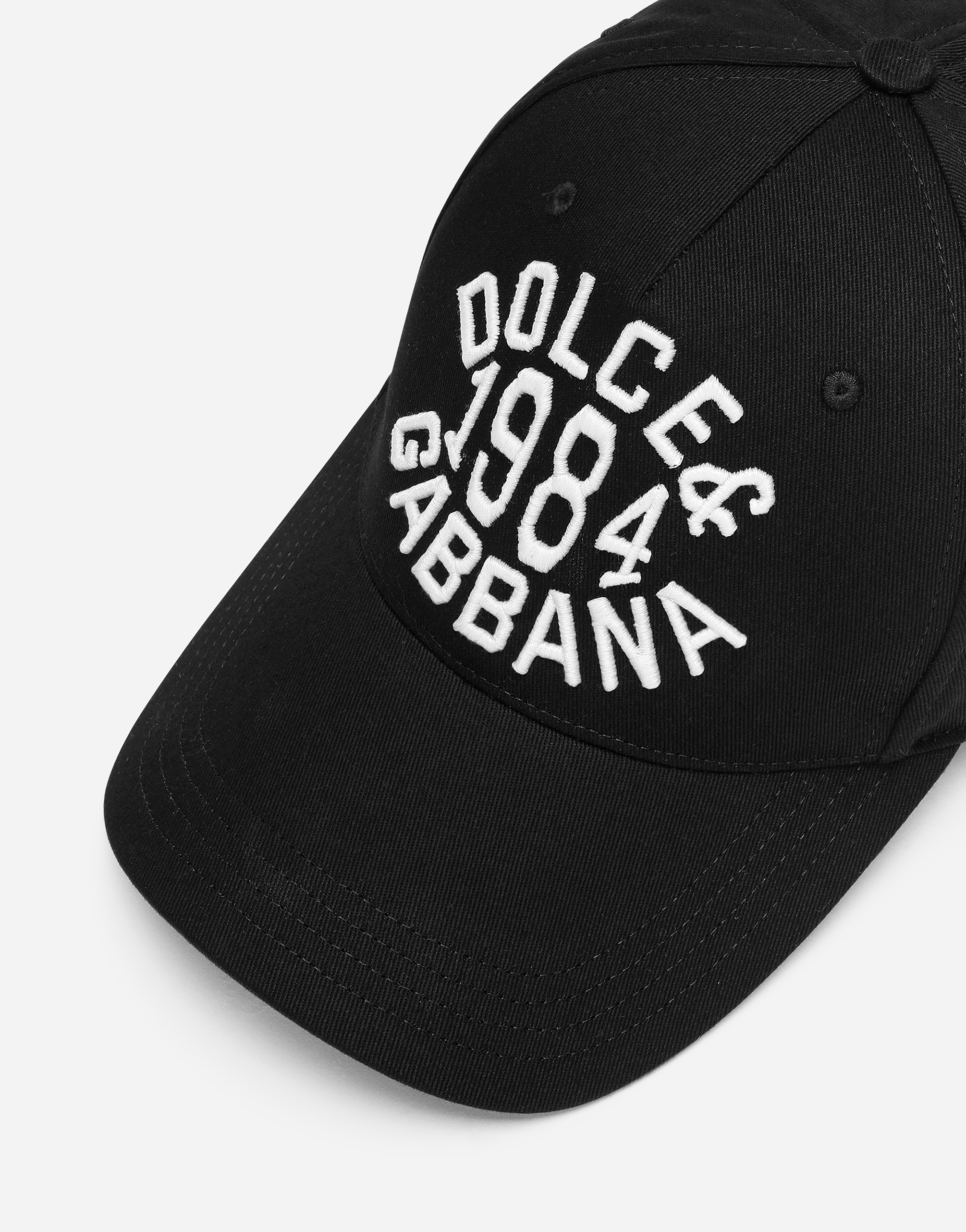 Shop Dolce & Gabbana Baseball Cap With Dolce&gabbana Logo Embroidery In ブラック