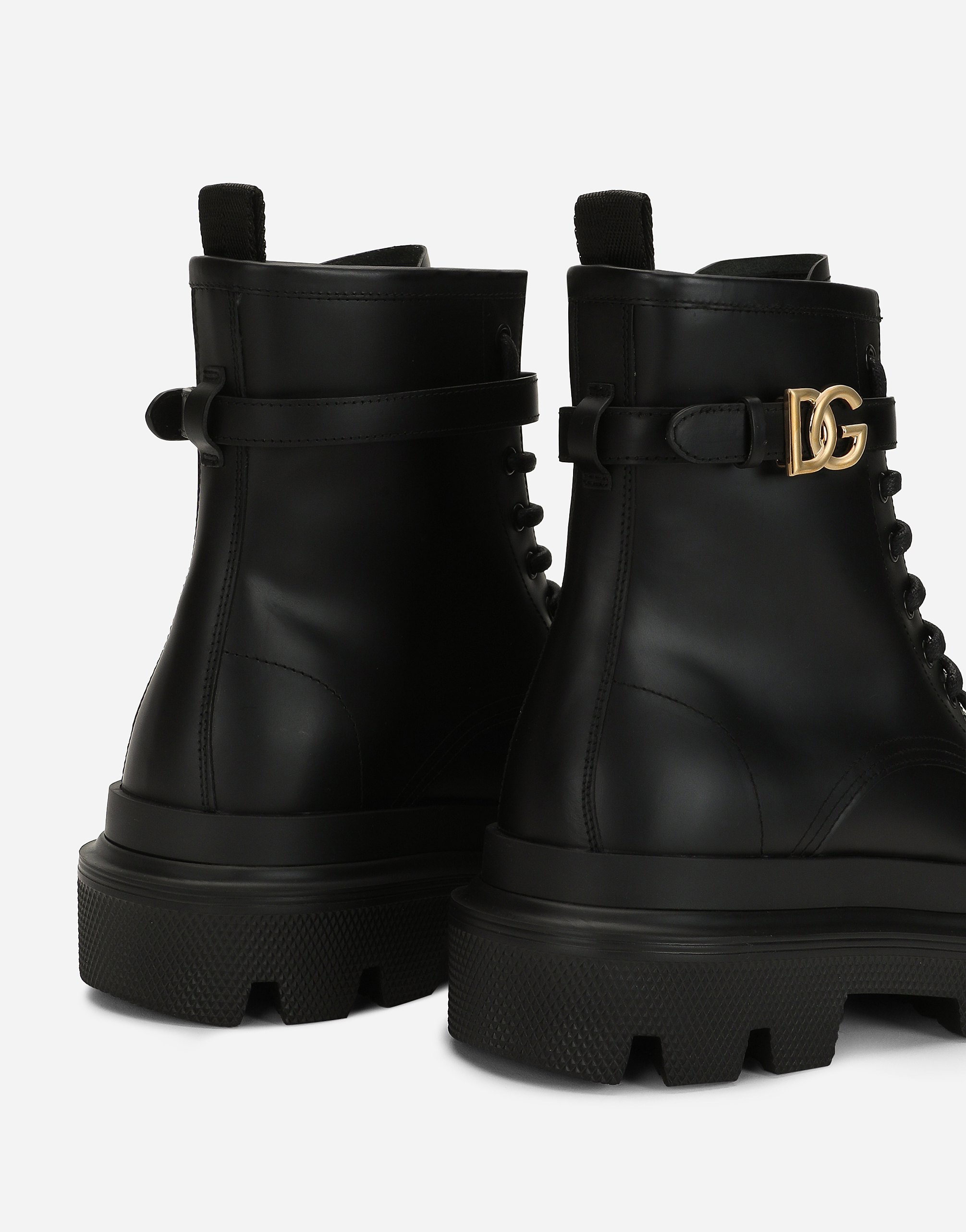 Shop Dolce & Gabbana Calfskin Ankle Boots In Black