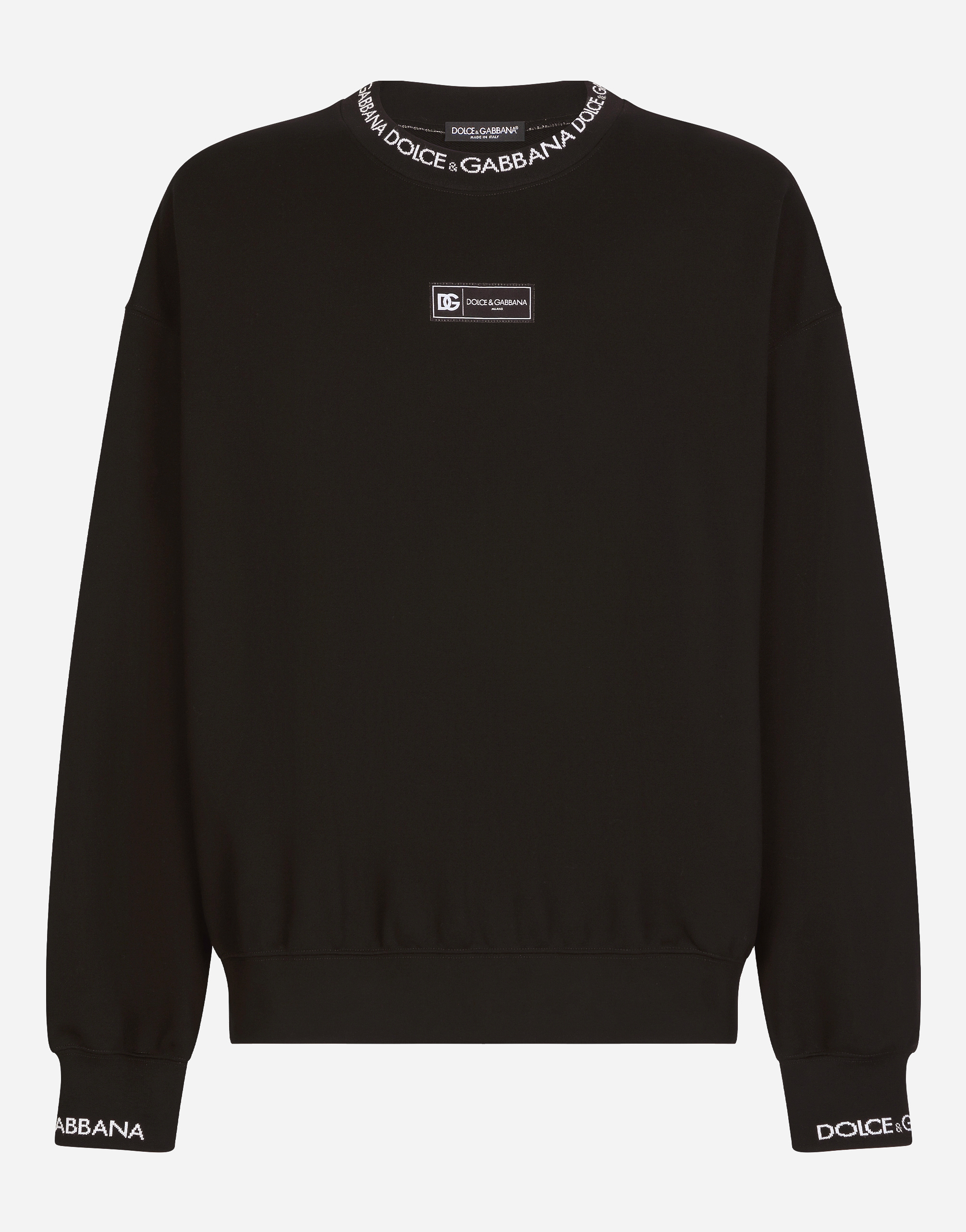 Dolce and gabbana hotsell milano logo crew sweatshirt