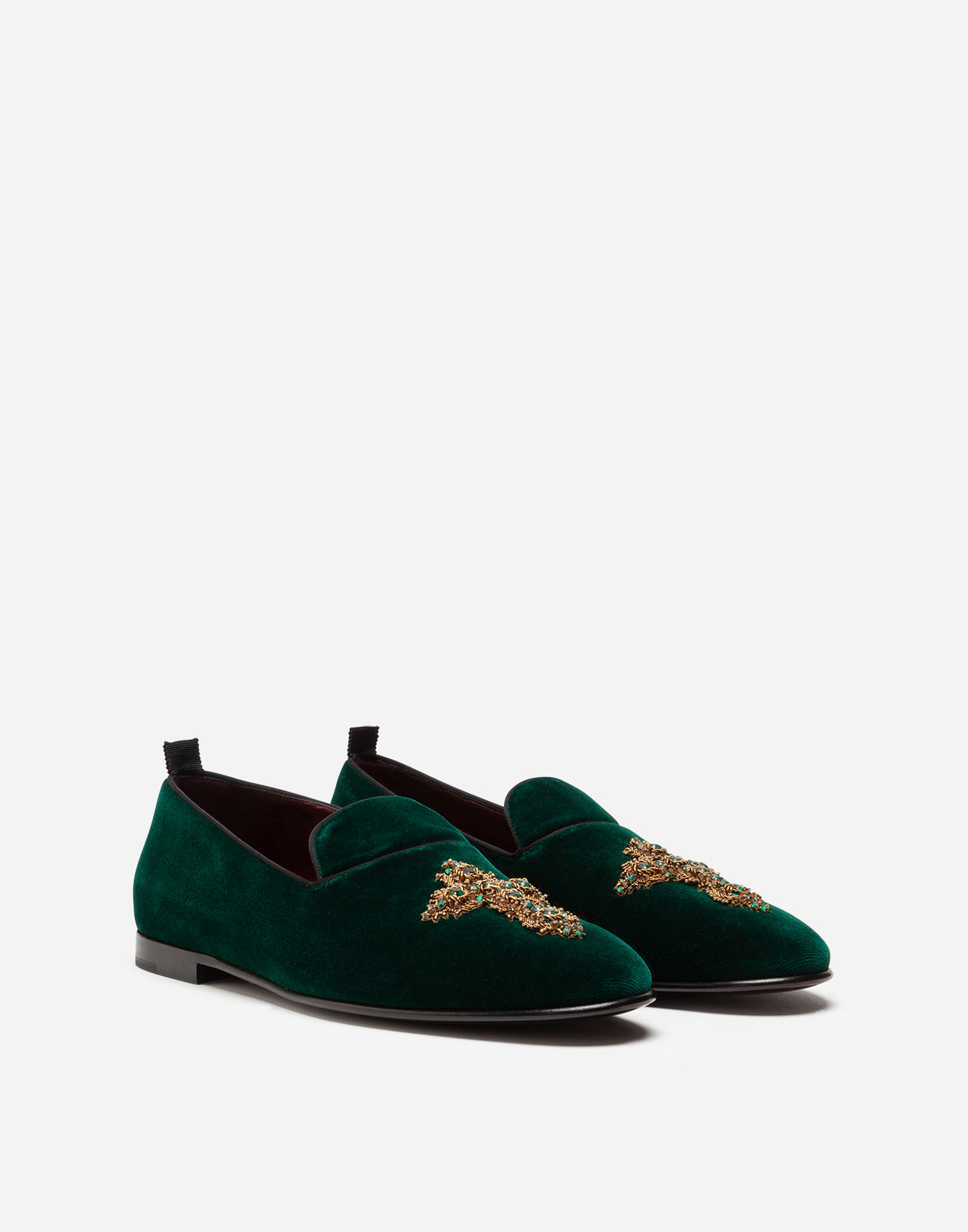 Dolce and gabbana deals green velvet shoes