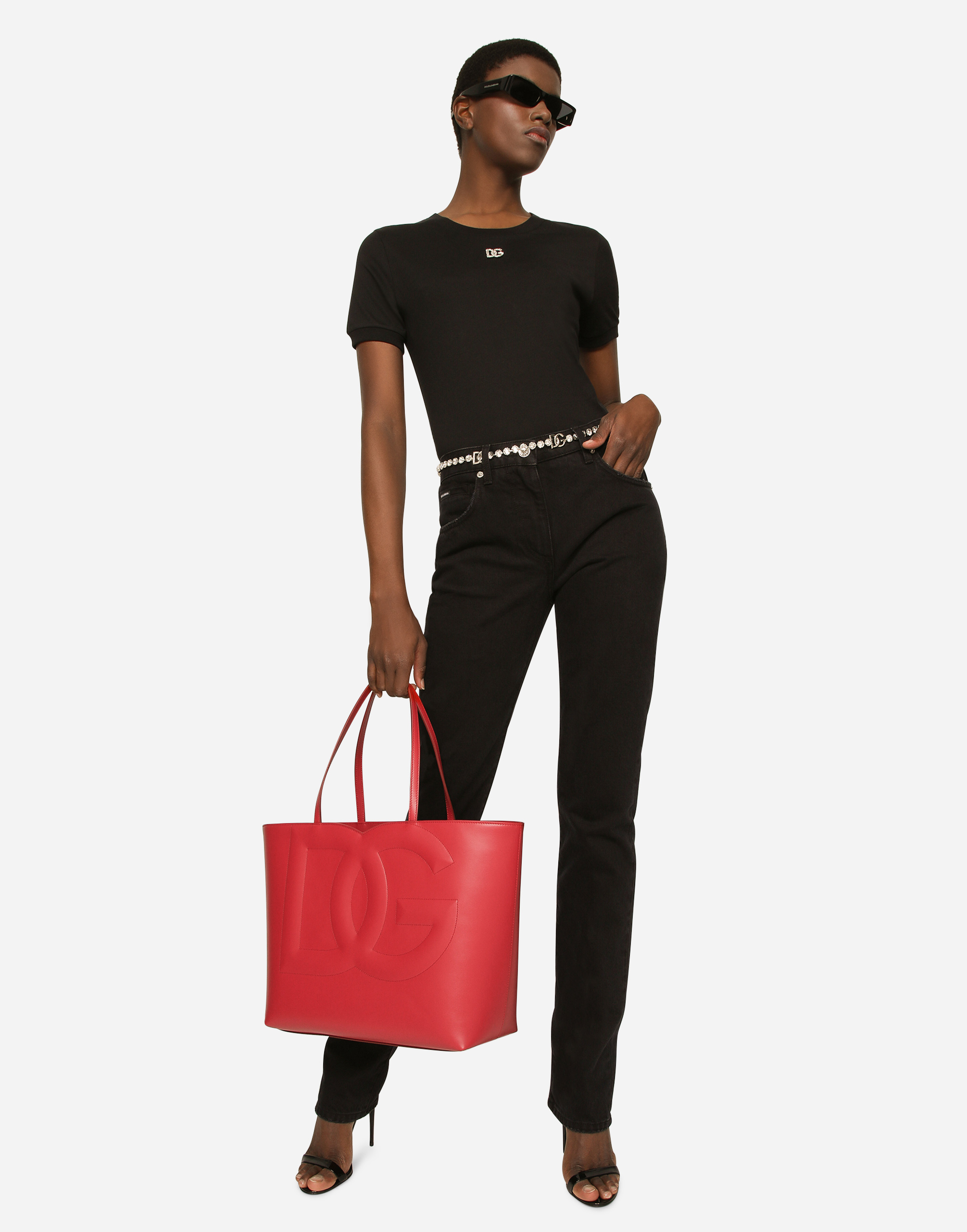 Medium DG Logo shopper in Red for Women | Dolce&Gabbana®