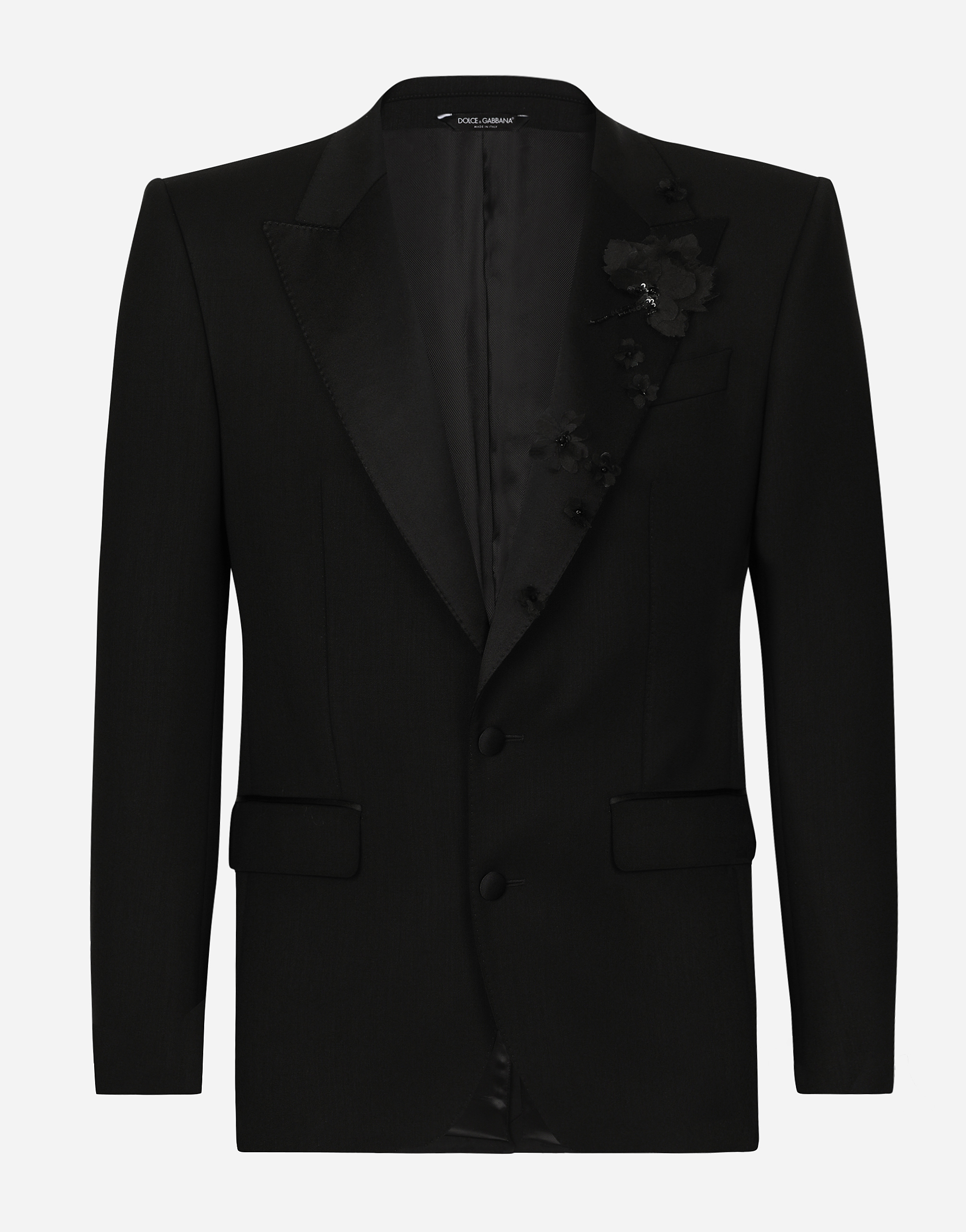 Embroidered single-breasted Sicilia-fit jacket