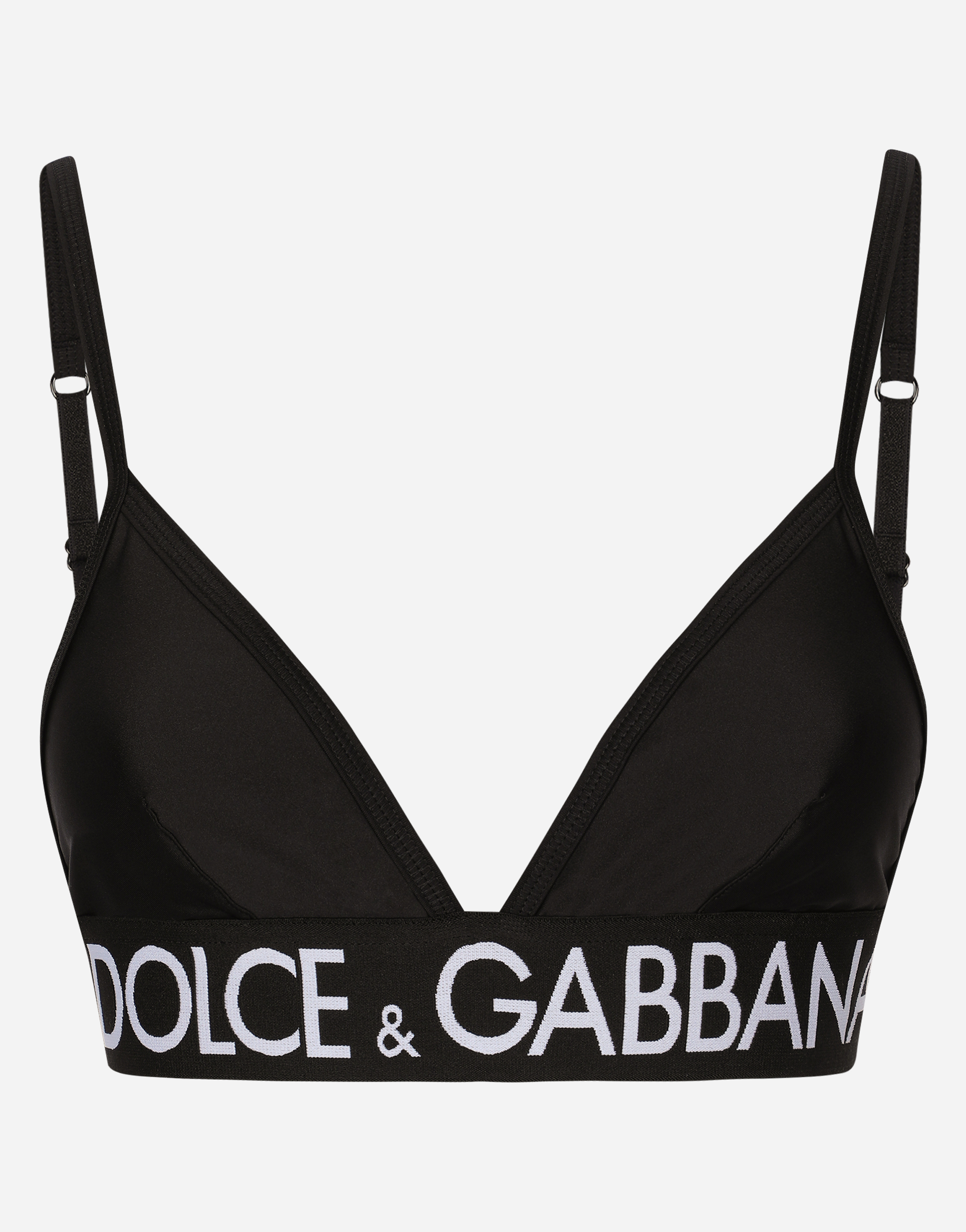 Spandex jersey top in Black for Women Dolce Gabbana