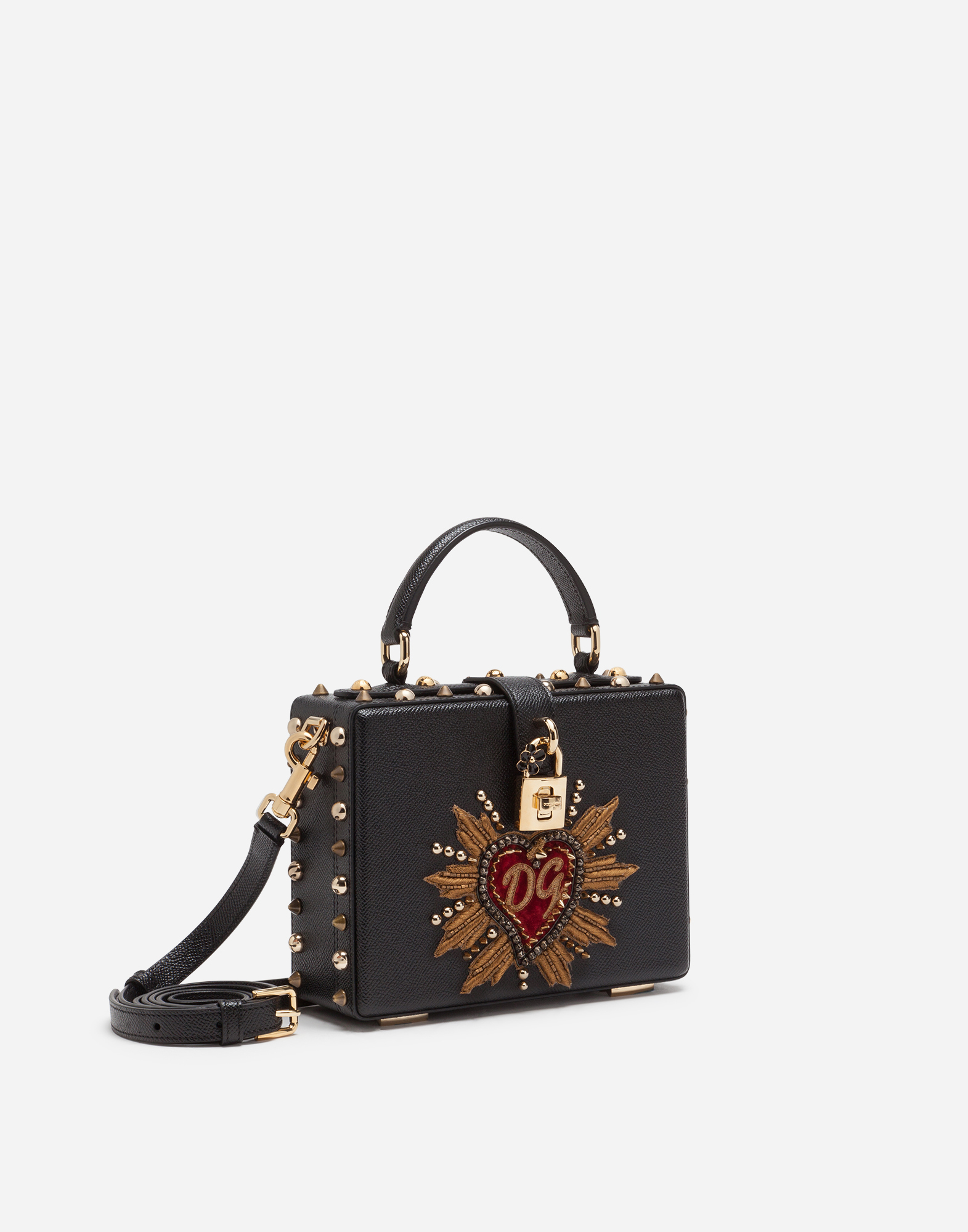 SAC DOLCE BOX EN CUIR DE VEAU DAUPHINE CUSSON C UR