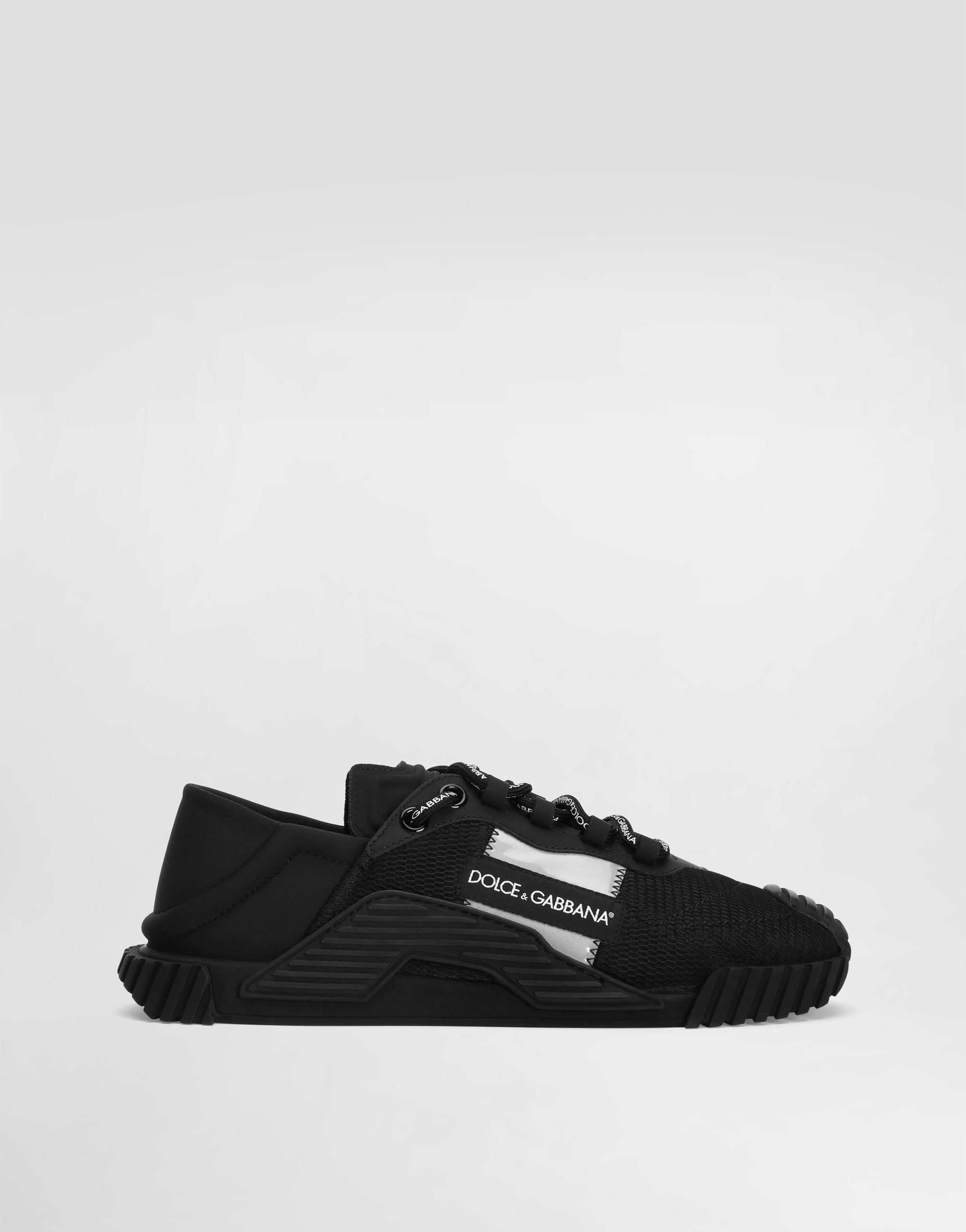 NS1 slip on sneakers in mixed materials in Black for Men Dolce Gabbana