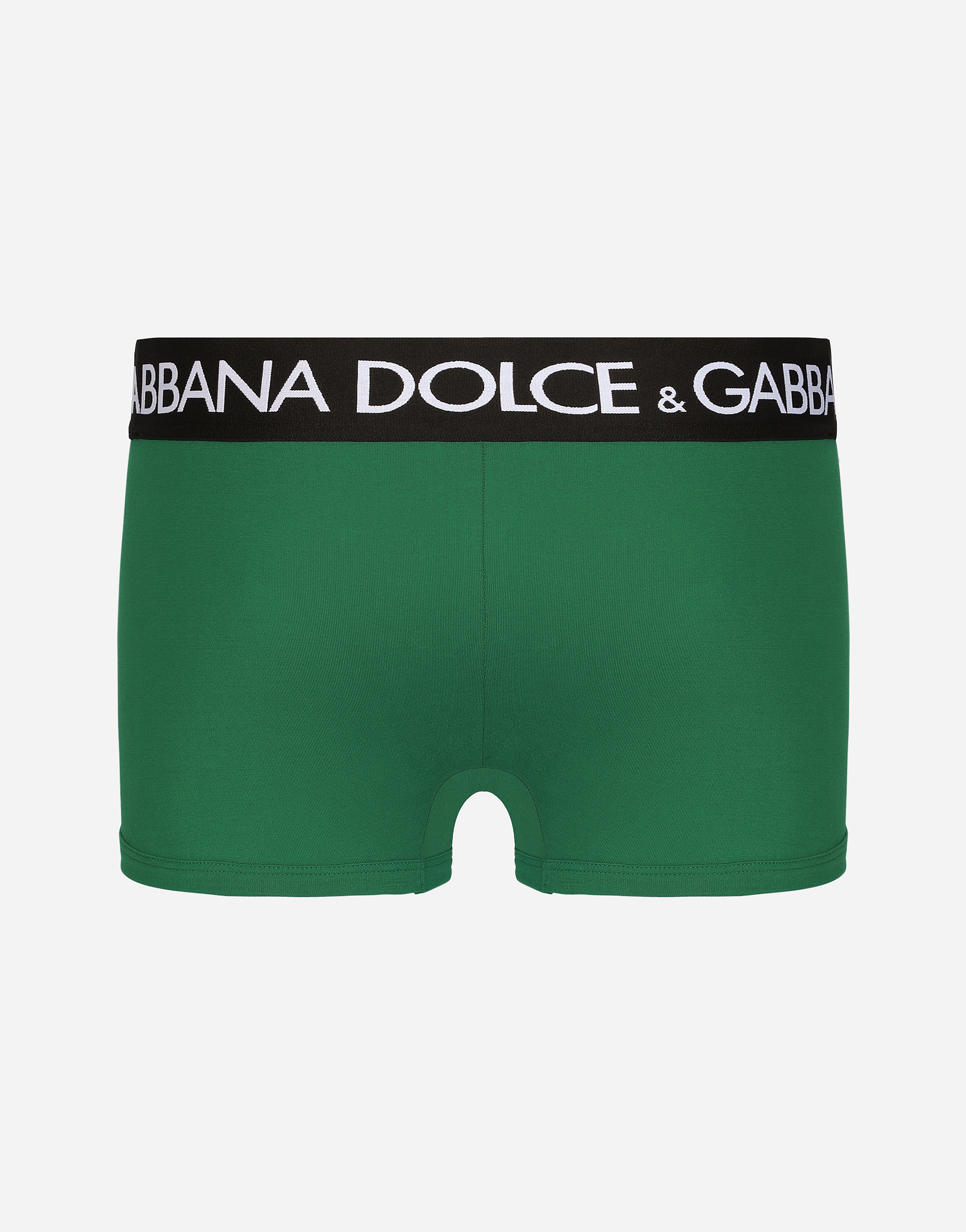 Shop Dolce & Gabbana Two-way-stretch Cotton Jersey Regular-fit Boxers In グリーン