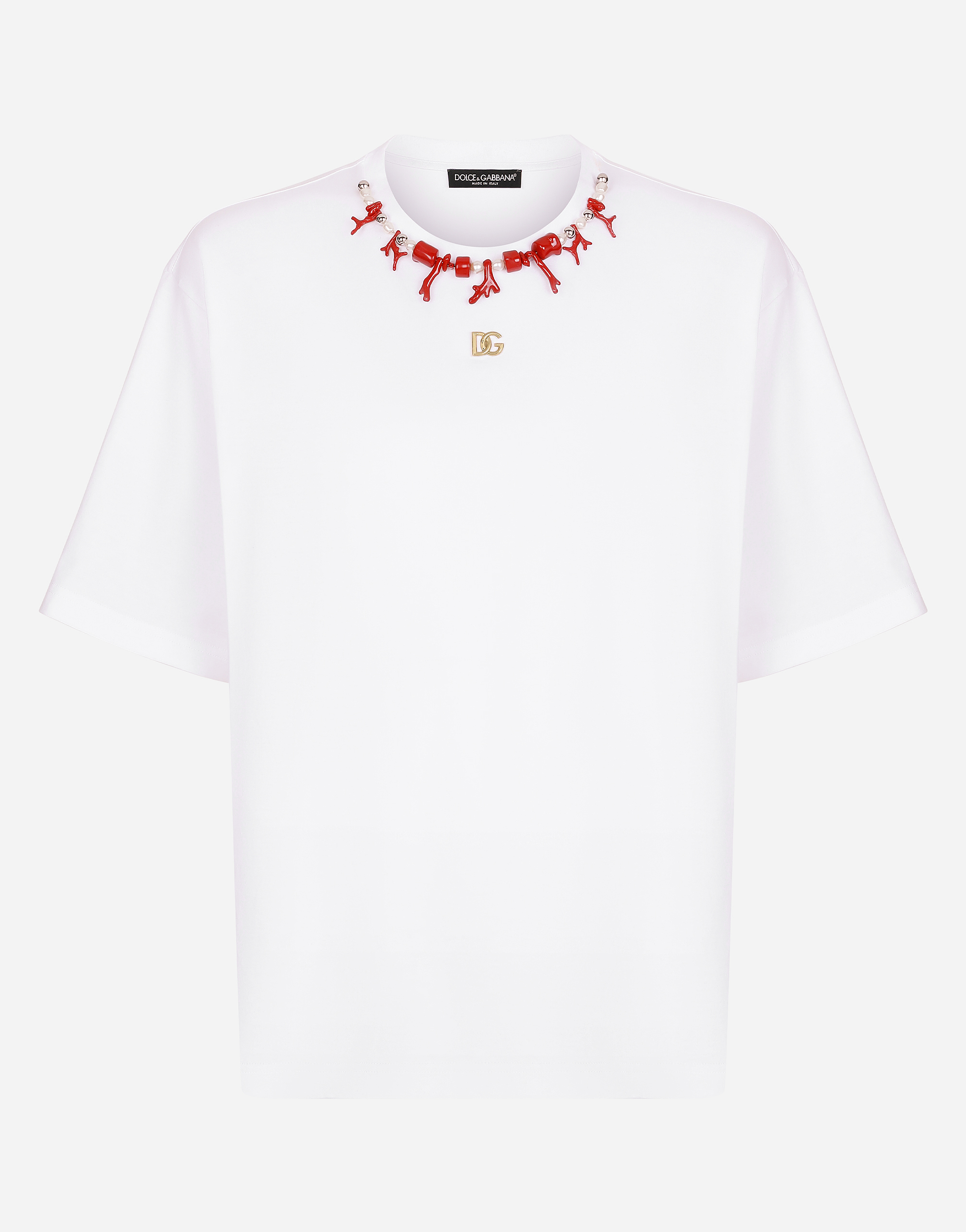 ホワイトのメンズ T-SHIRT M/CORTA GIRO | Dolce&Gabbana®