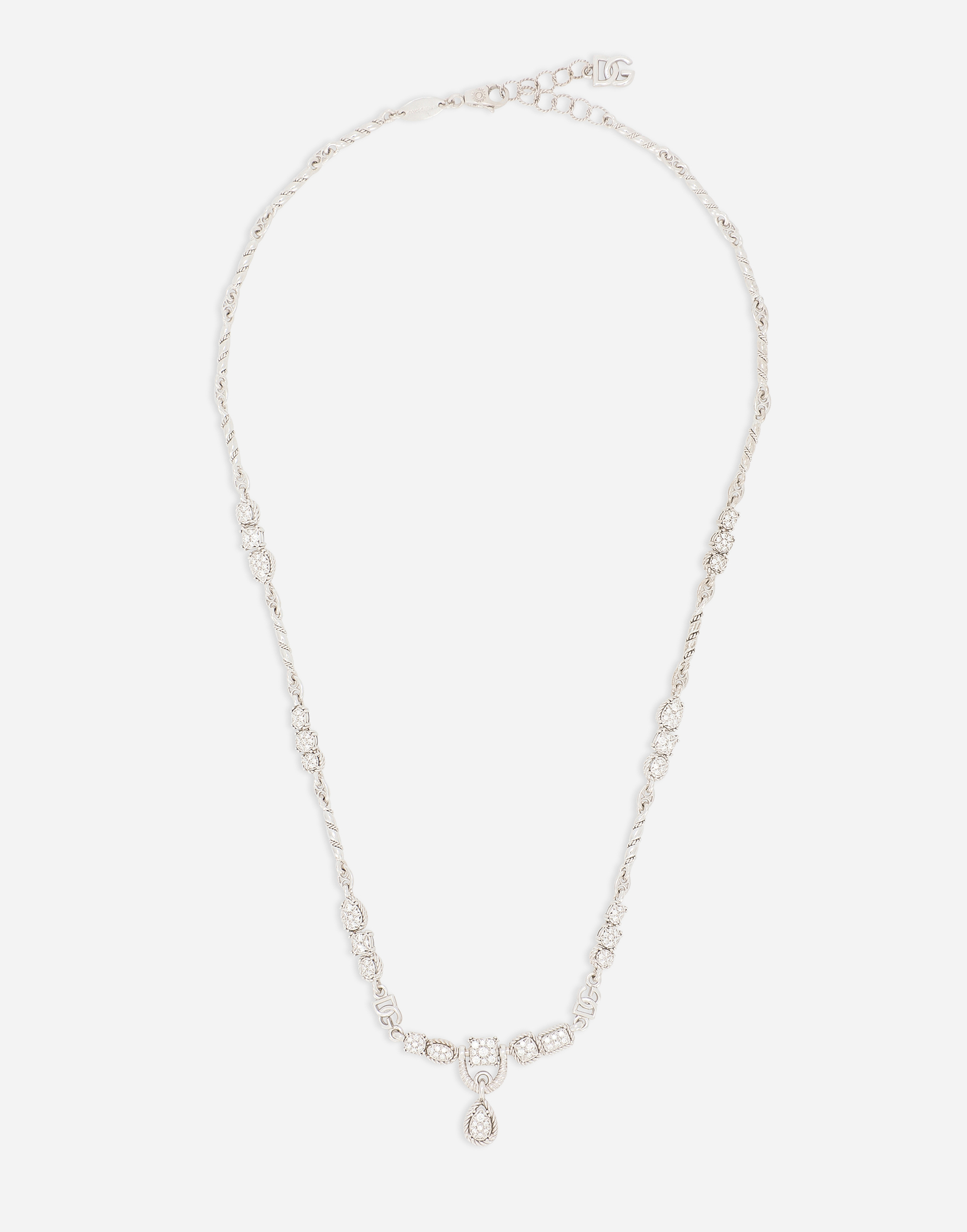 Dolce & Gabbana Easy Diamond Necklace In White Gold 18kt And Diamonds Pavé In ホワイト