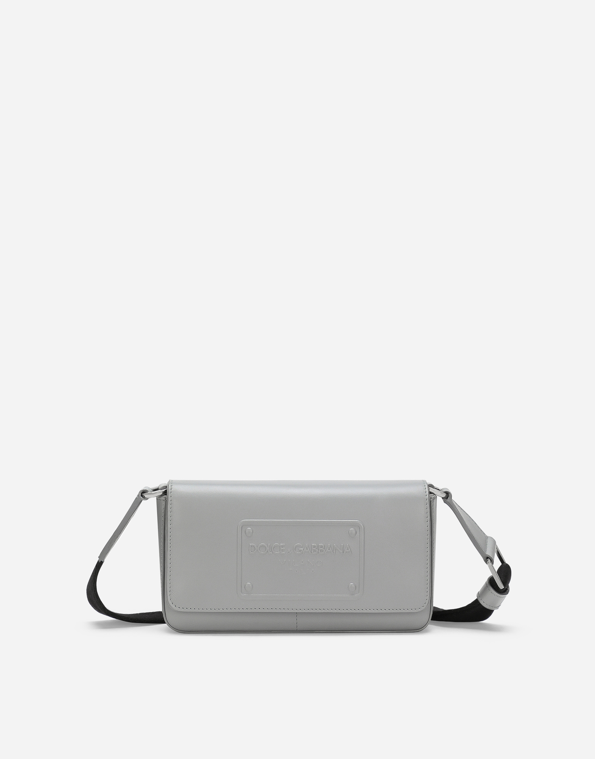 Calfskin mini bag in Grey for Men | Dolce&Gabbana®