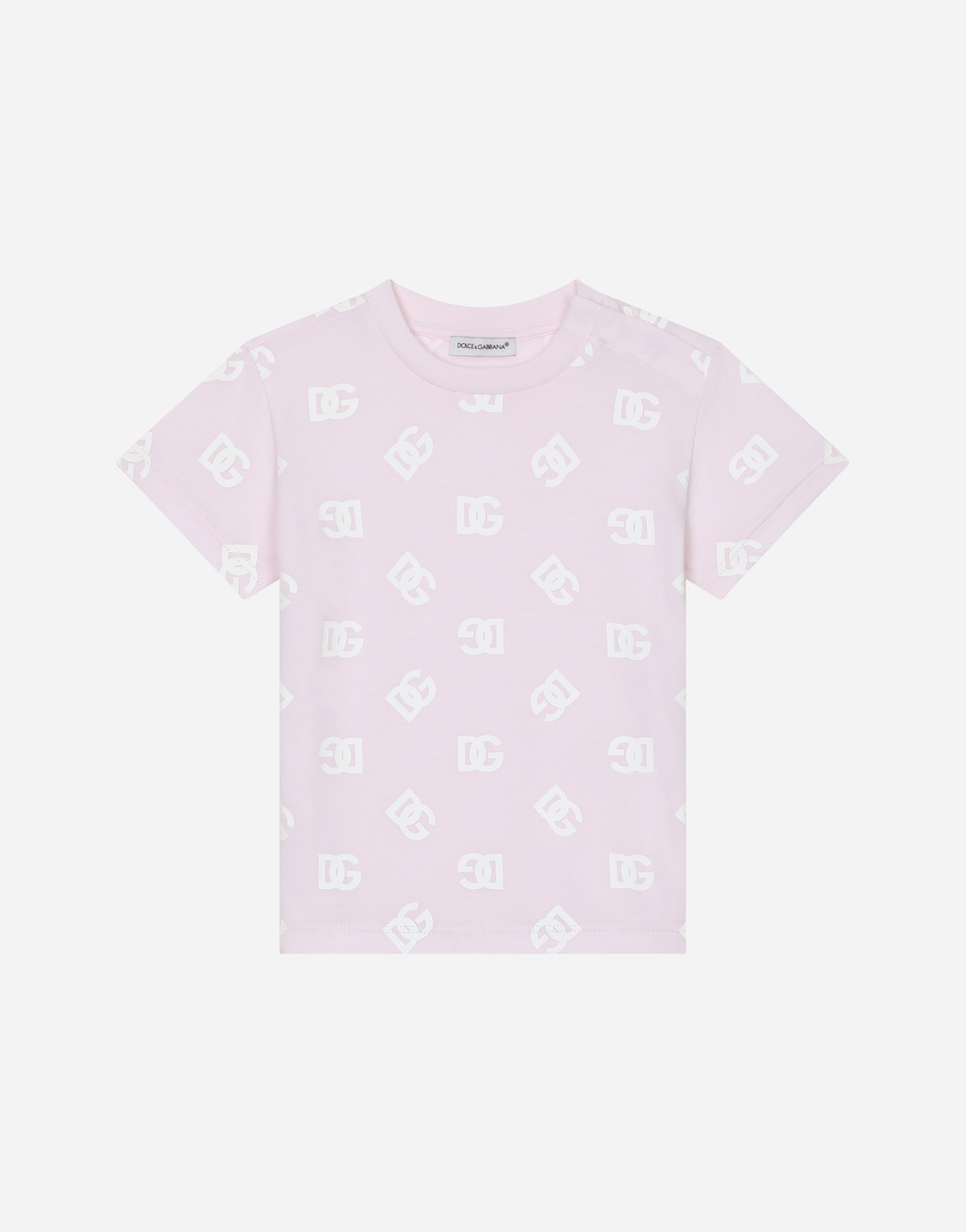 Jersey T-shirt with all-over DG logo print