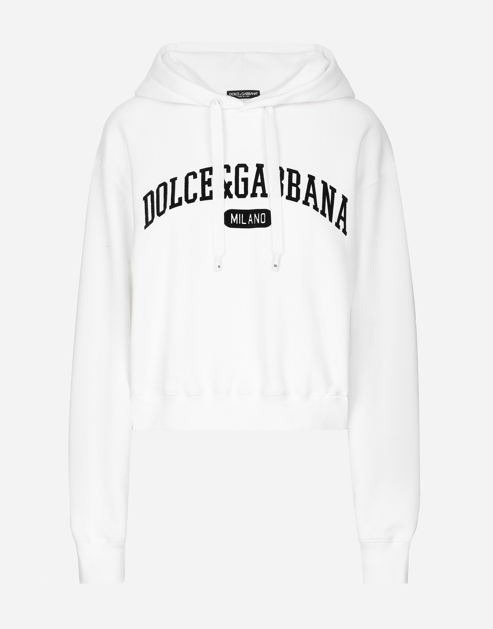 Shop Dolce & Gabbana Cotton Jersey Hoodie In ホワイト