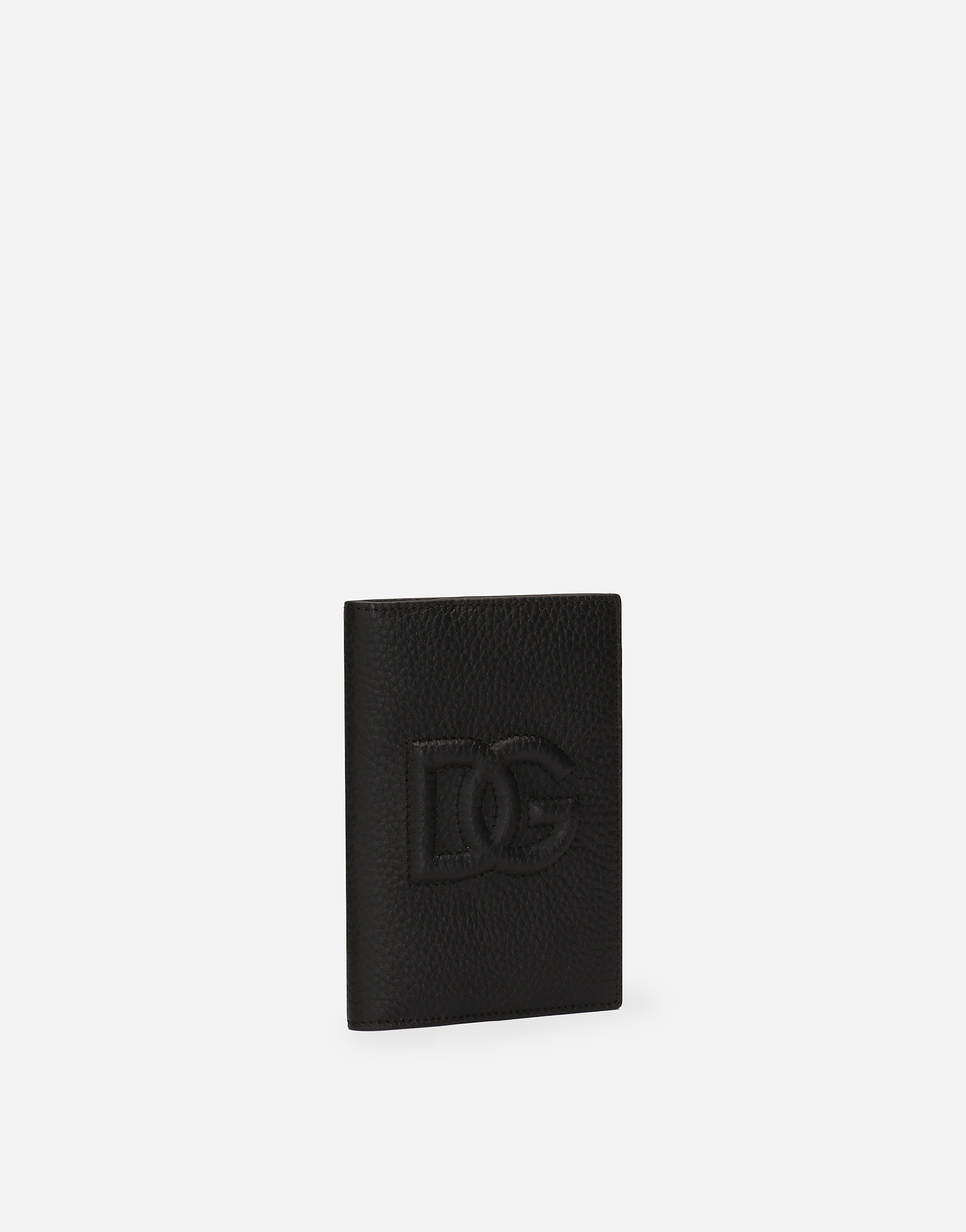 Shop Dolce & Gabbana Dg Logo Passport Case In Black