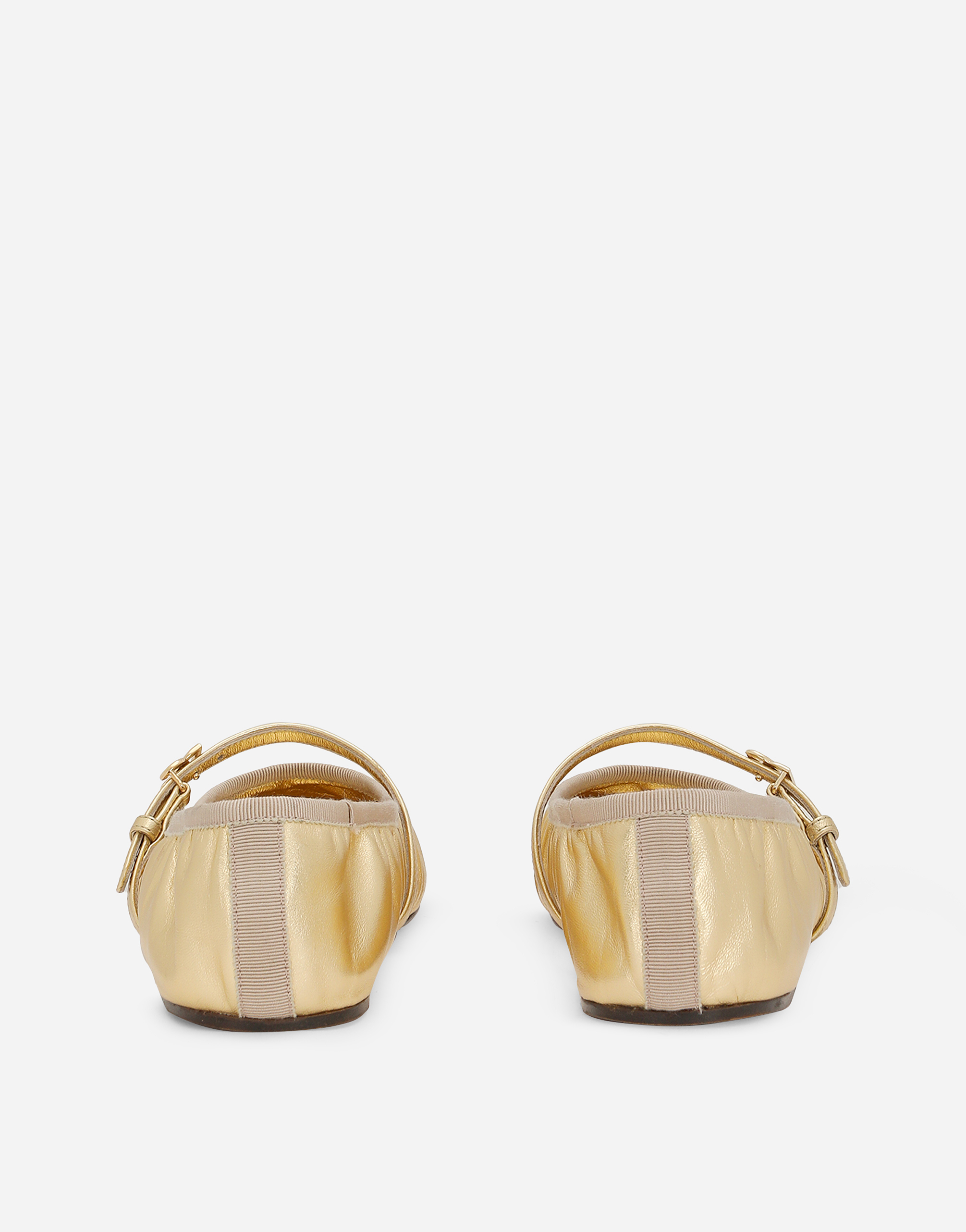 Shop Dolce & Gabbana Ballerina In Gold