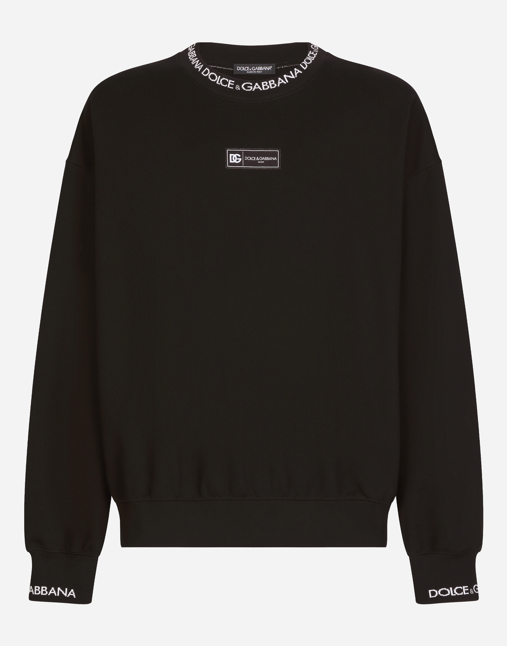Round-neck sweatshirt with Dolce&Gabbana logo
