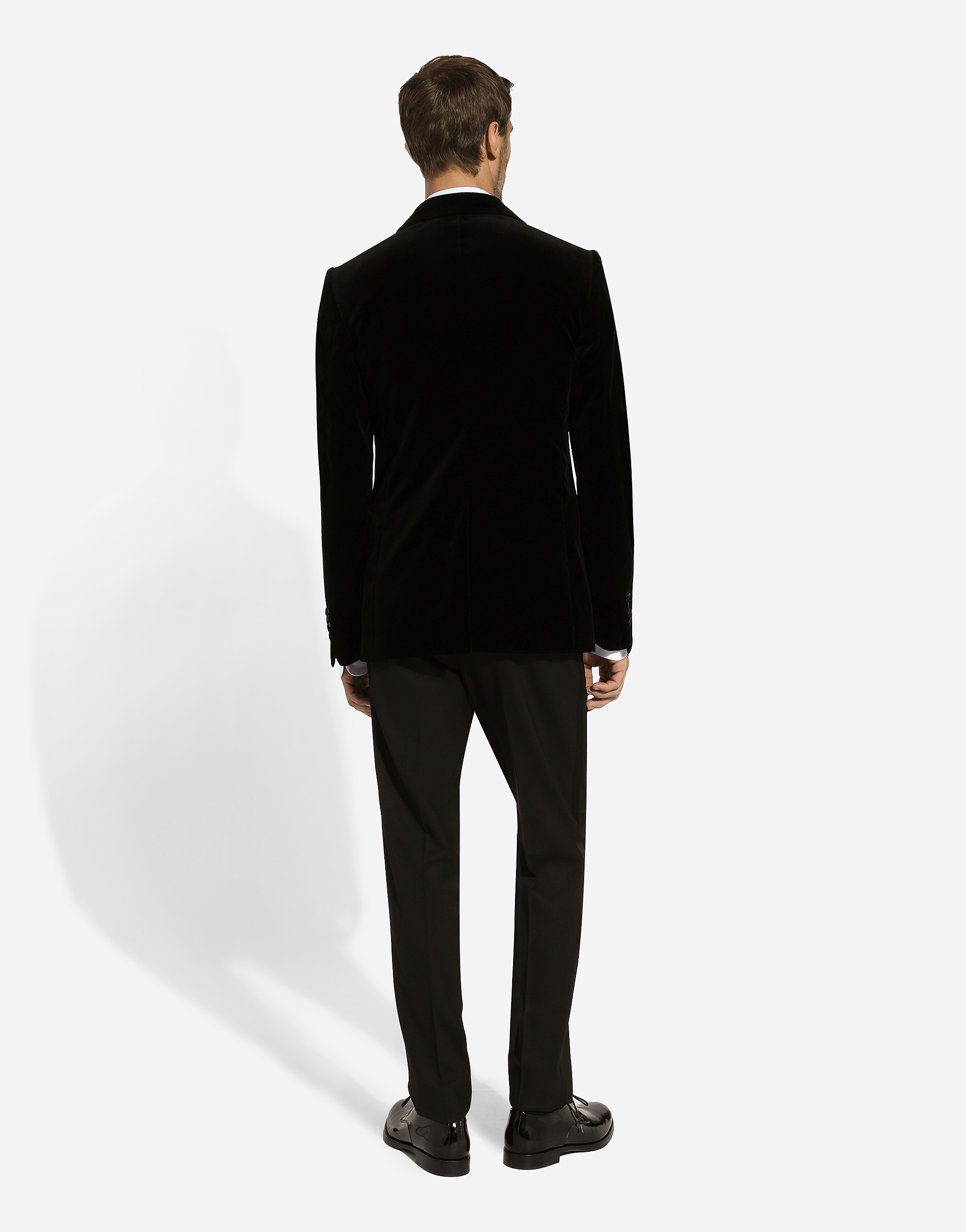 Shop Dolce & Gabbana Velvet Tuxedo Jacket In Black