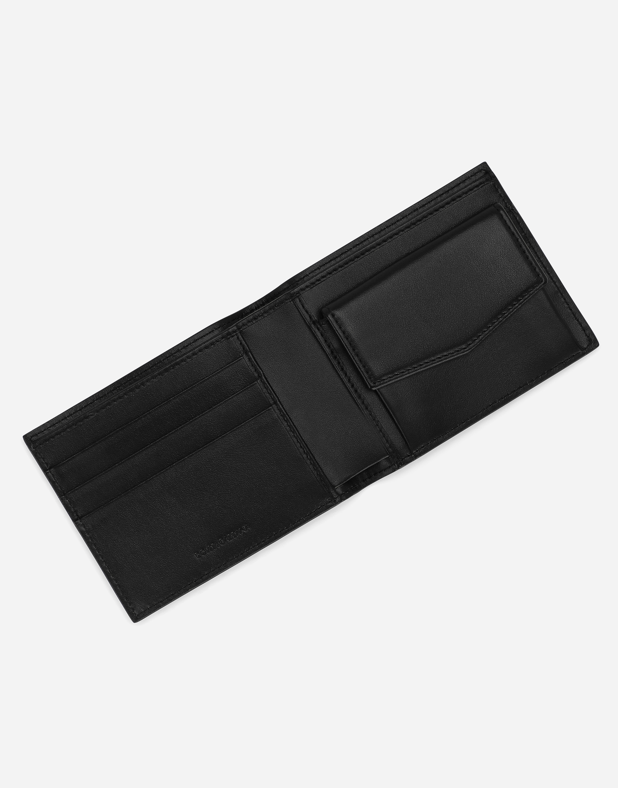 Shop Dolce & Gabbana Calfskin Bifold Wallet With Logo In Multicolor