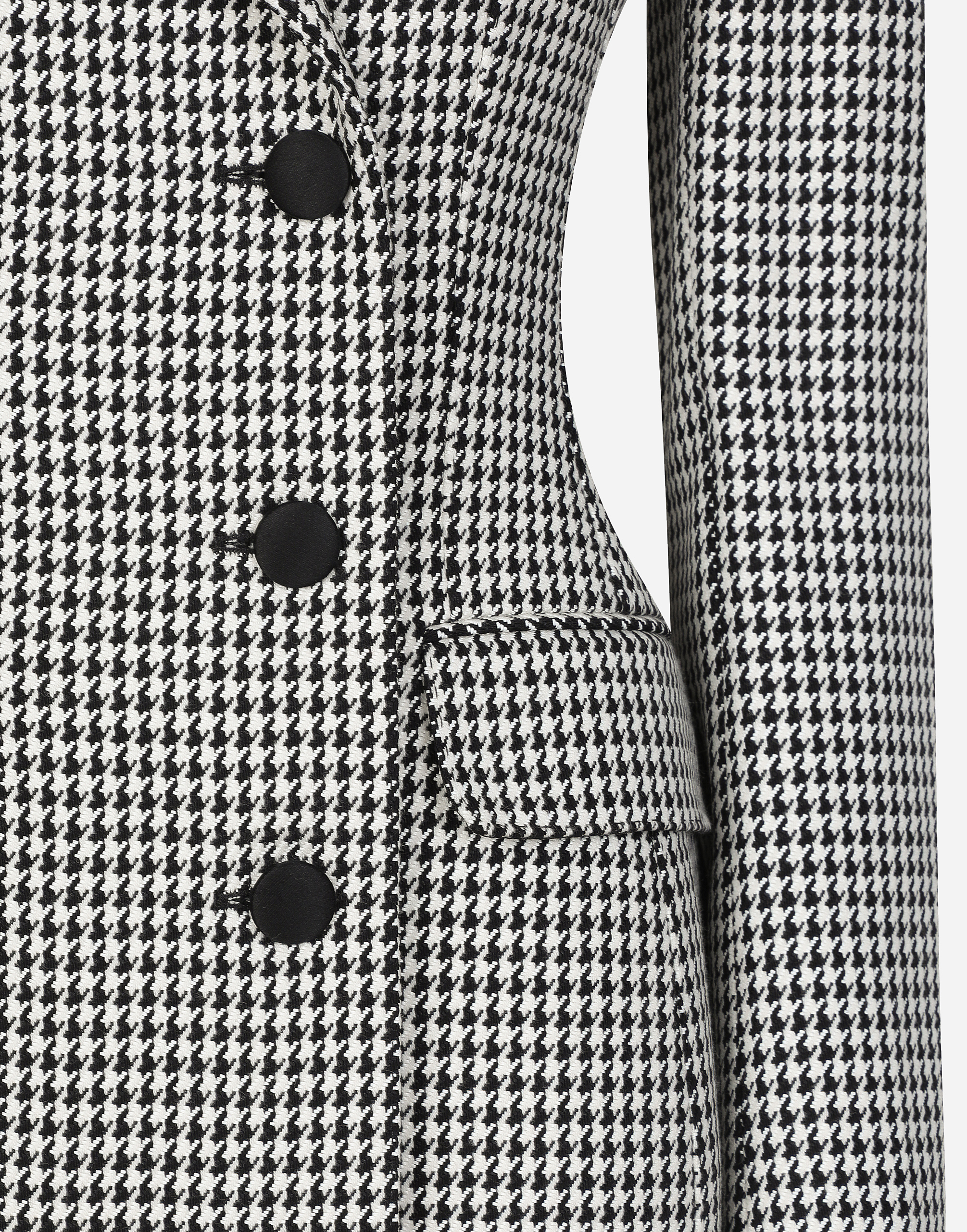 Shop Dolce & Gabbana Double-breasted Houndstooth Jacket In Multicolor