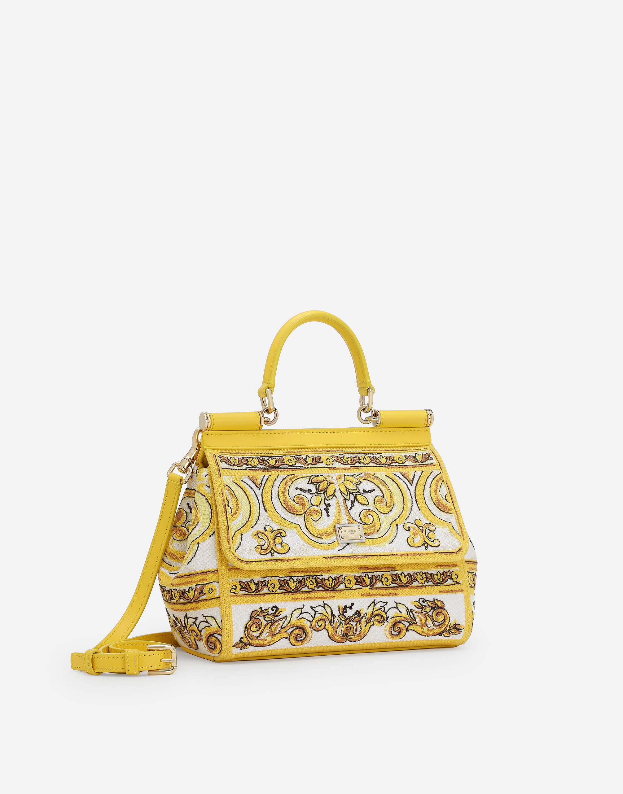 Shop Dolce & Gabbana Medium Handbag In Yellow