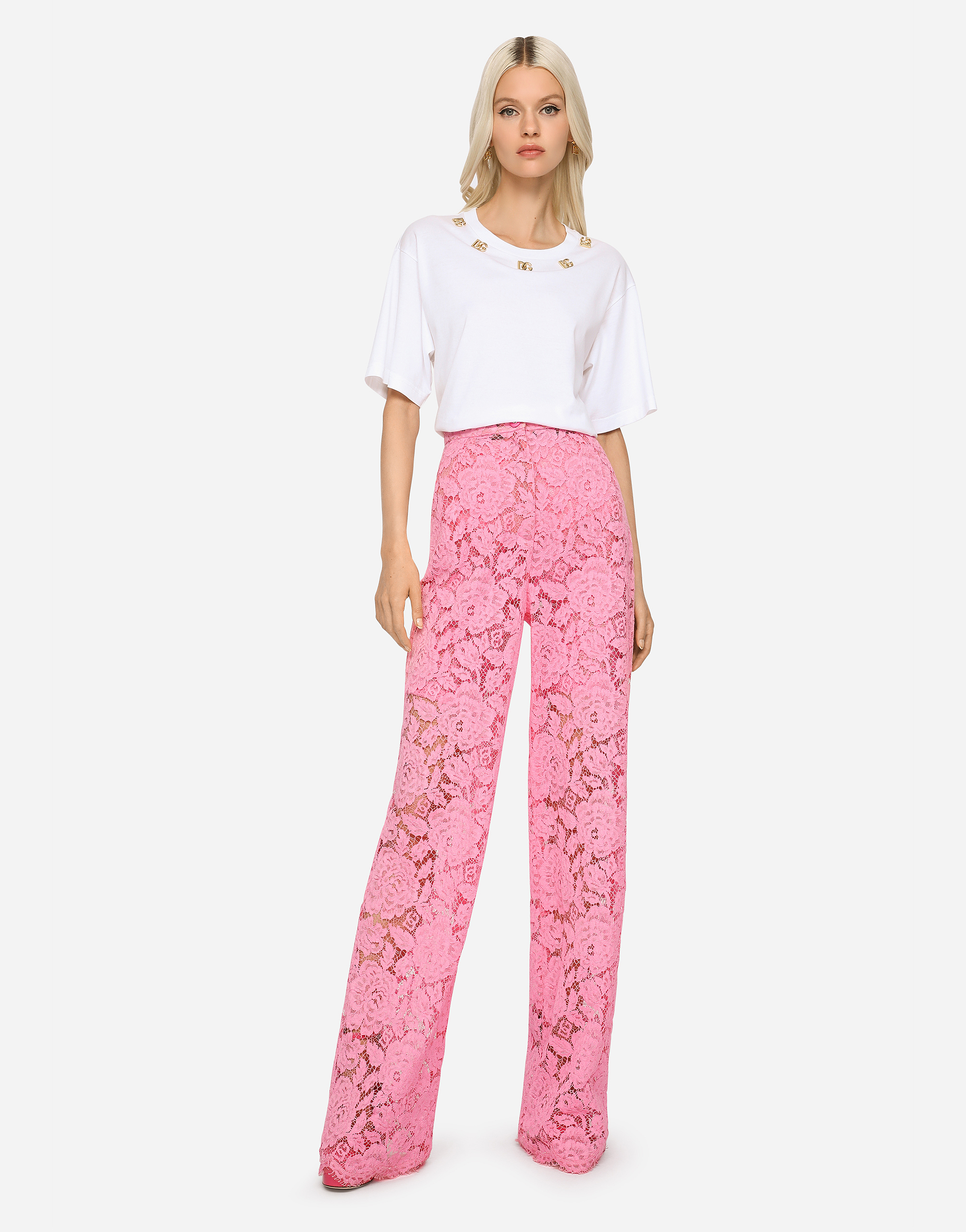 Lace trousers with logo | Iceberg