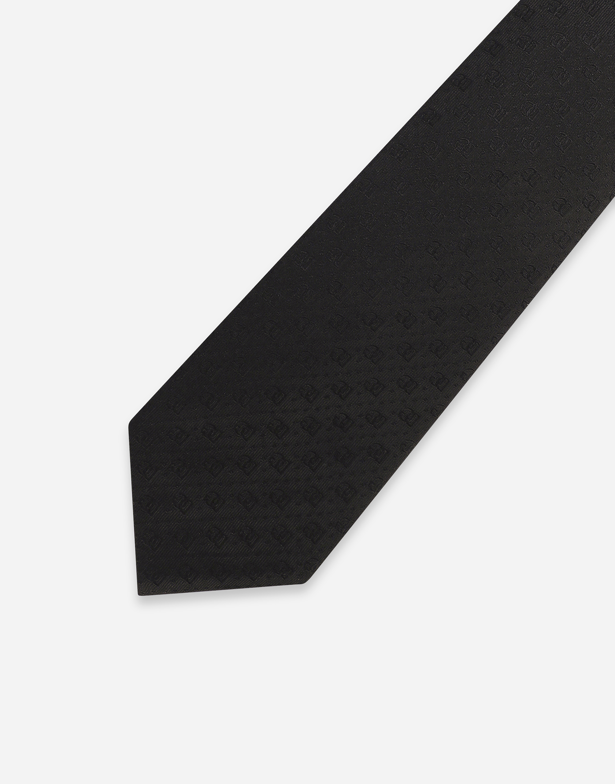 Shop Dolce & Gabbana 8-cm Silk Jacquard Blade Tie With Dg Logo In Black