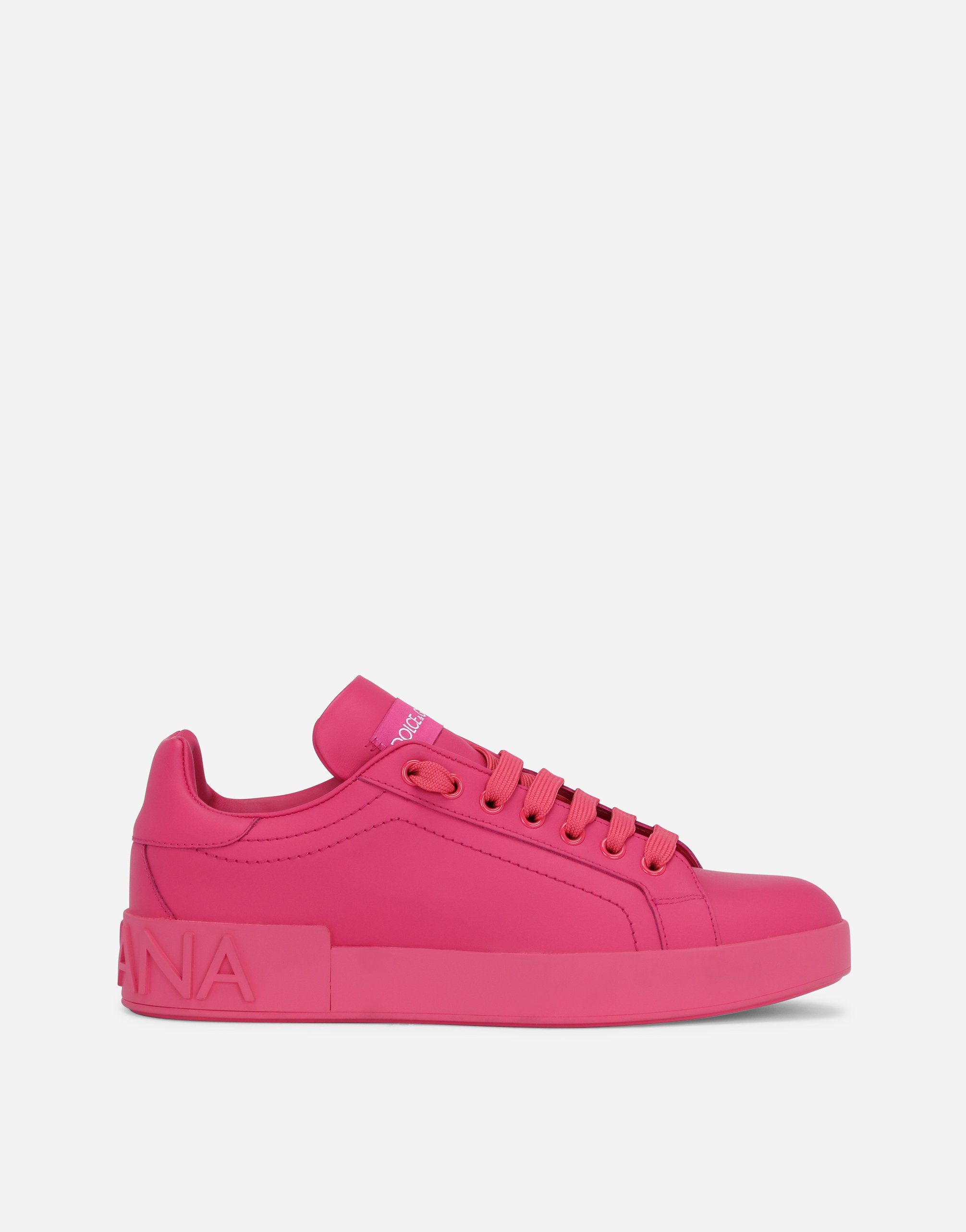 for Portofino Pink Women | Dolce&Gabbana® sneakers Calfskin in