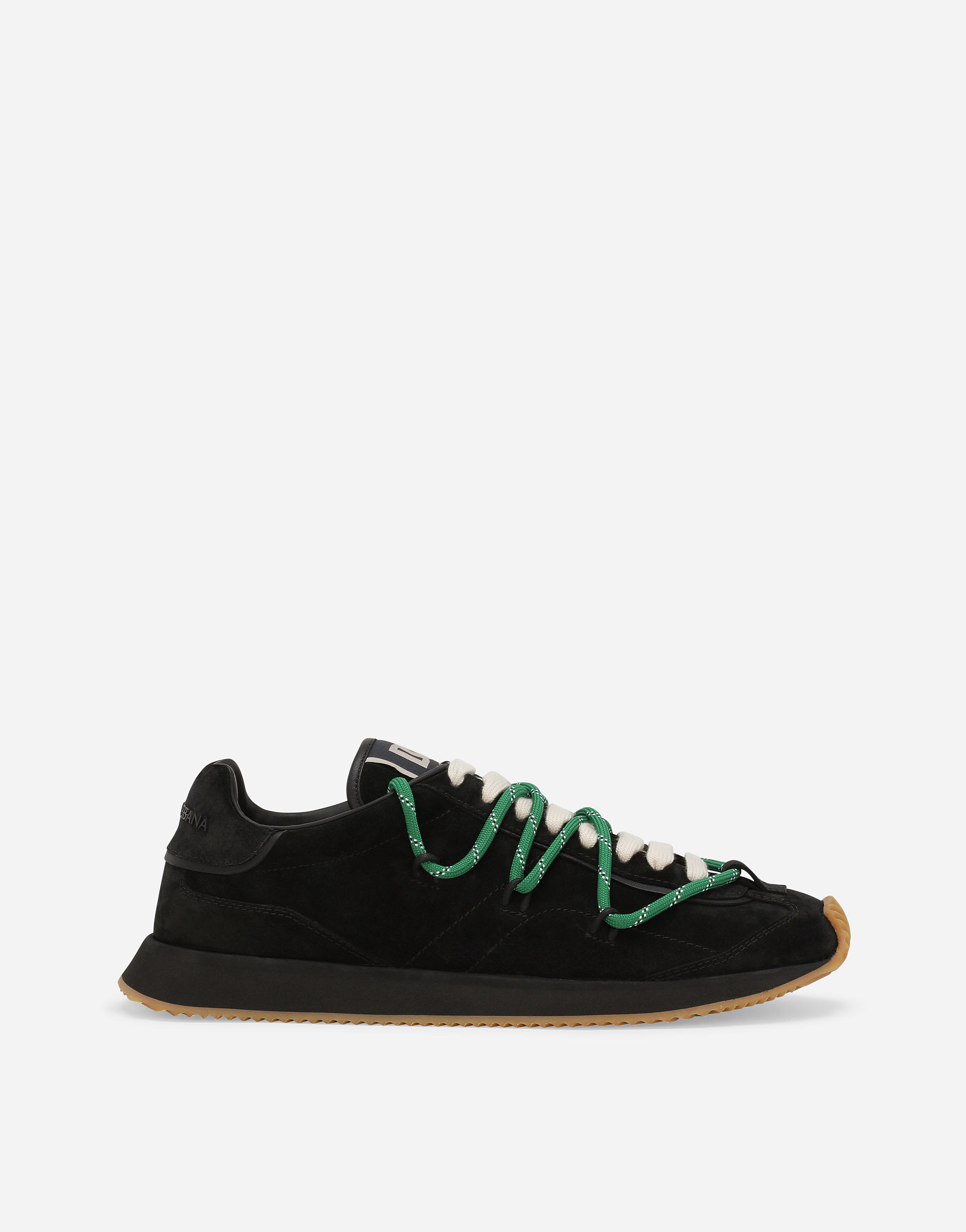 Shop Dolce & Gabbana Suede Dg Runner Sneakers In Black