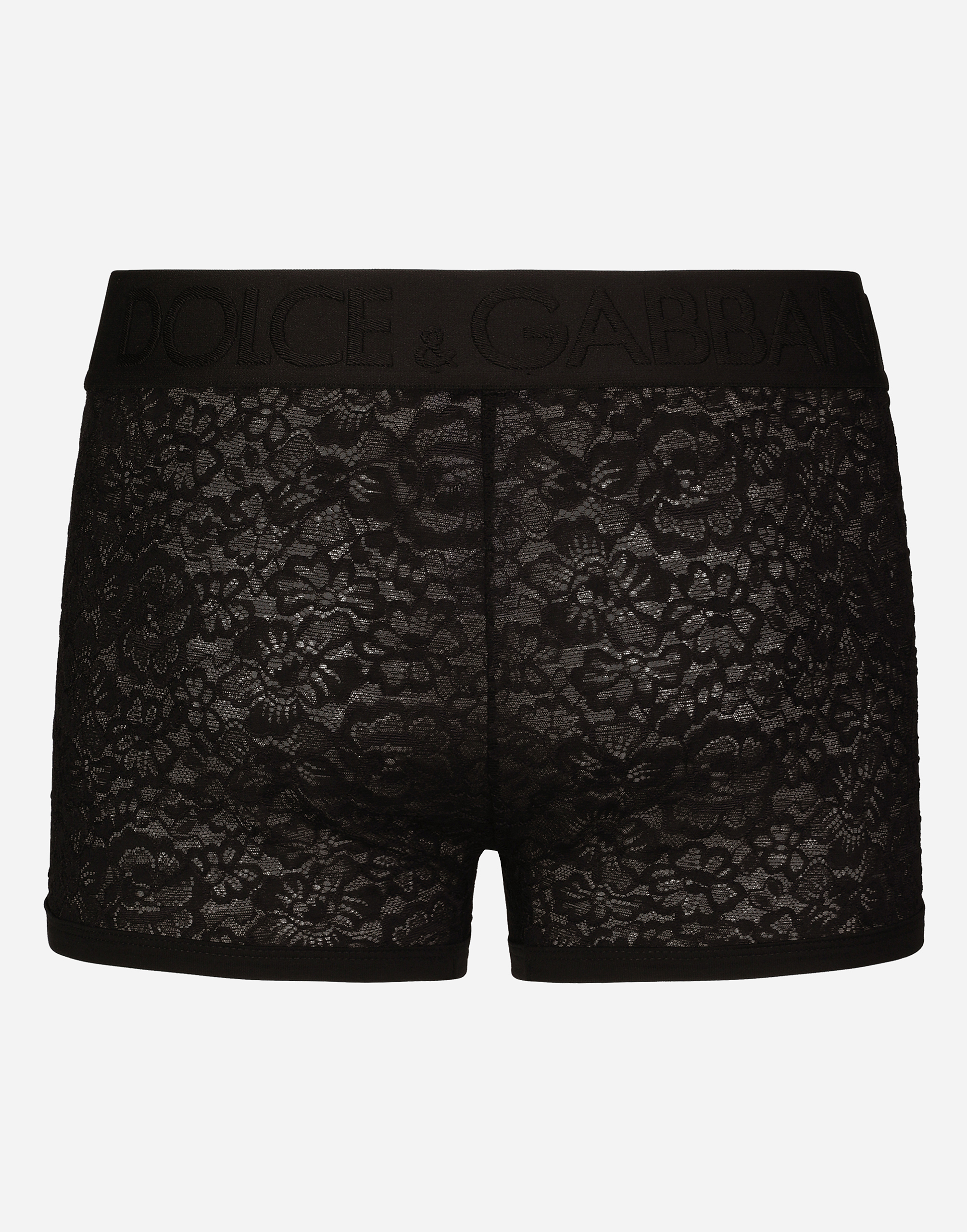 Stretch lace boxers in Black for Men