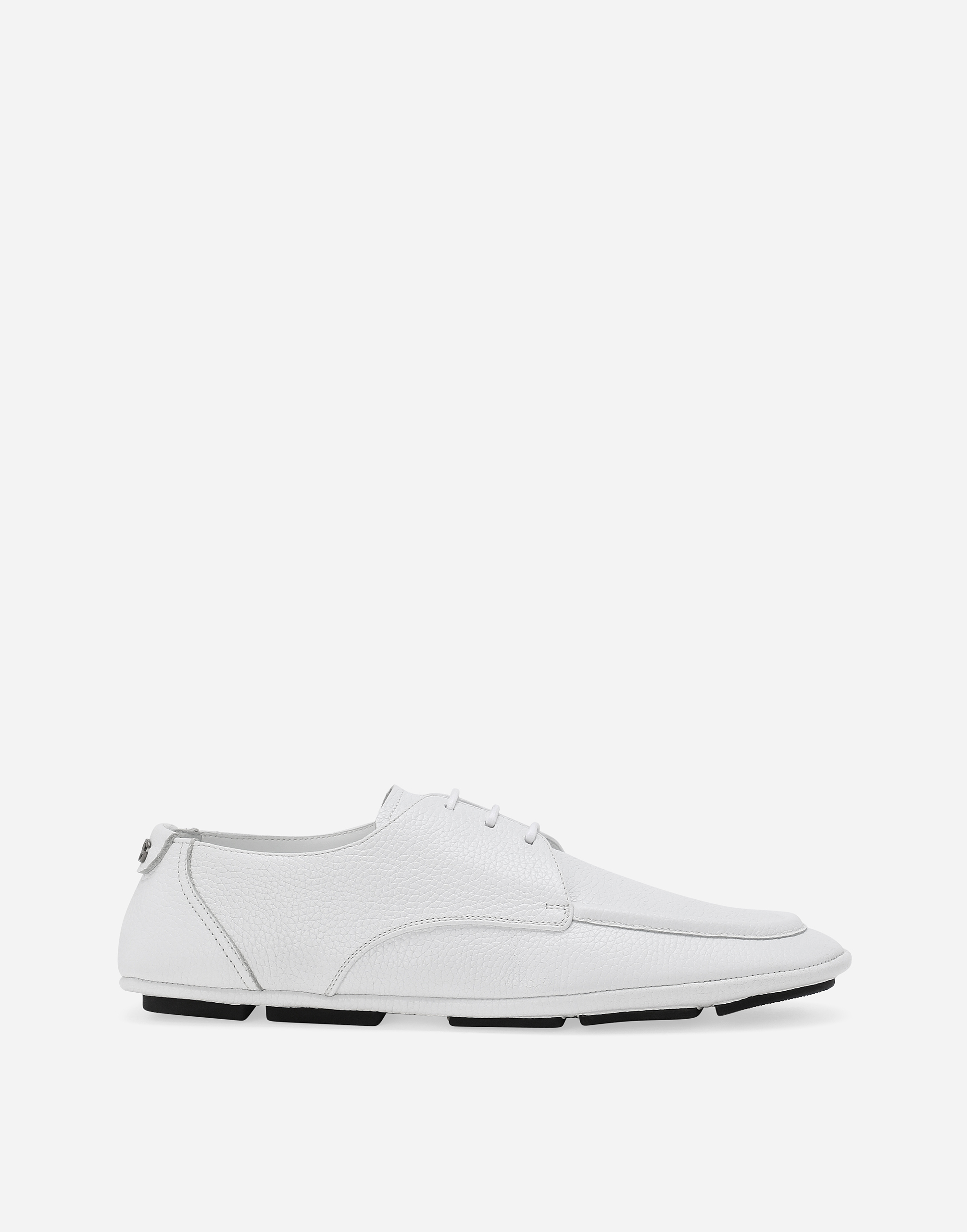 Shop Dolce & Gabbana Deerskin Derby Shoes In Bianco