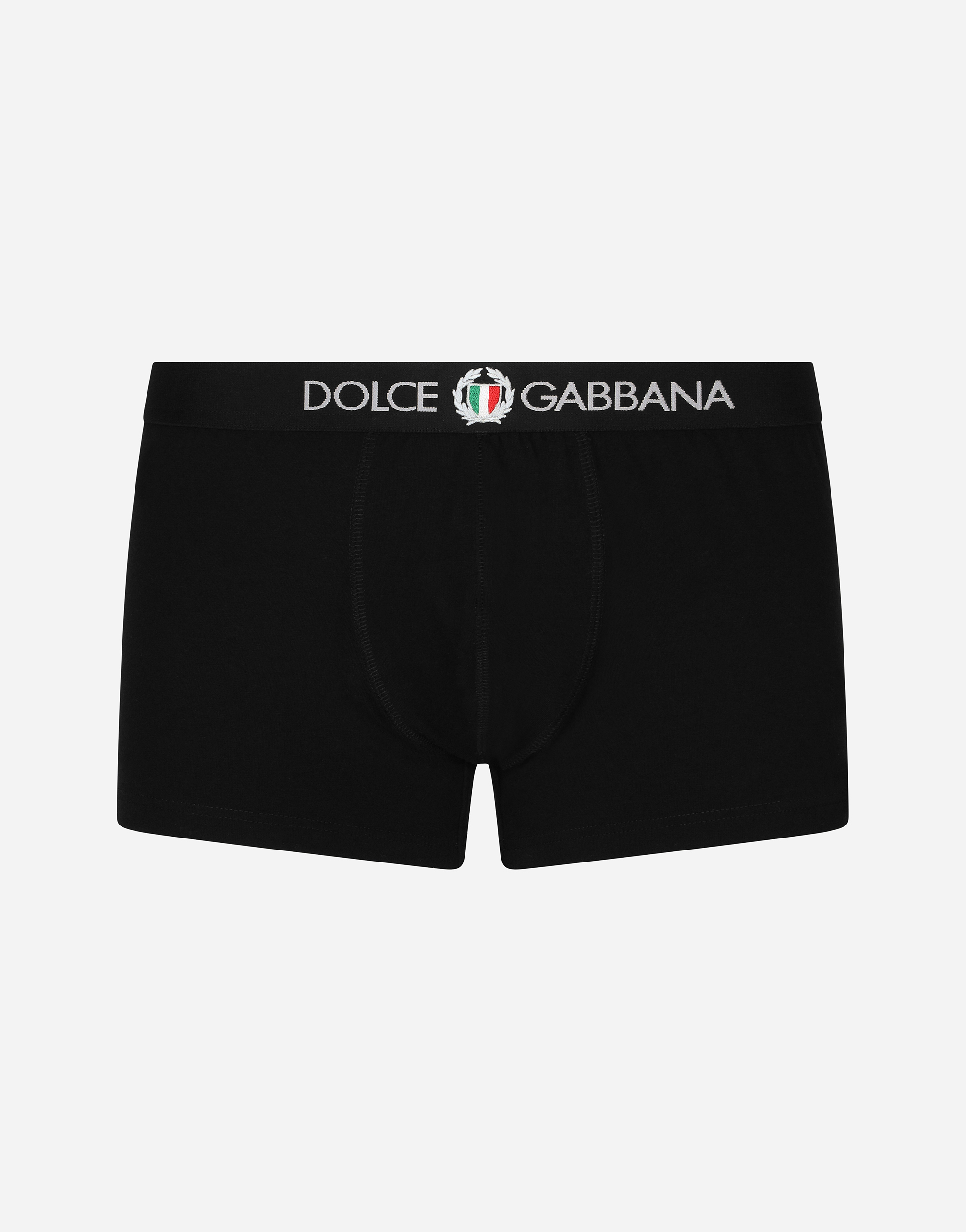 Boxers in stretch cotton in BLACK for Men