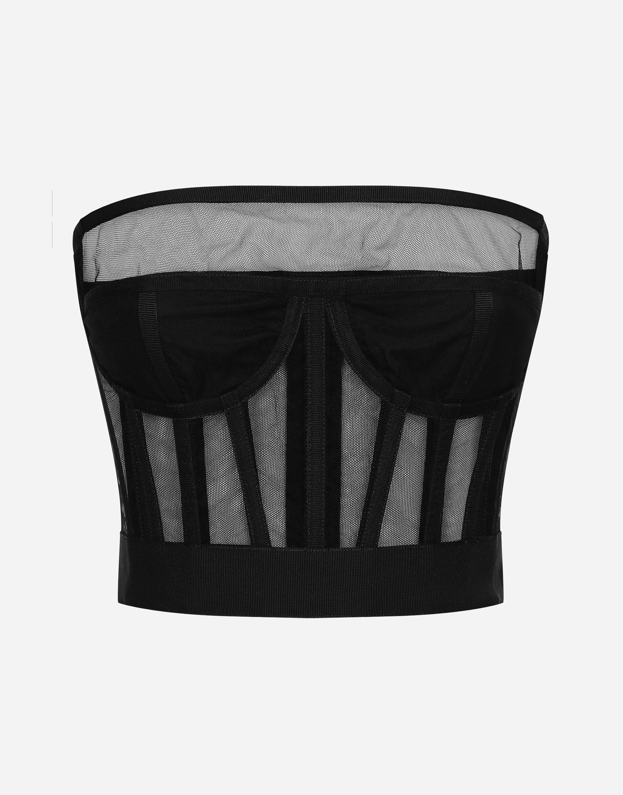 Dolce & Gabbana Strapless Corset Top in Black