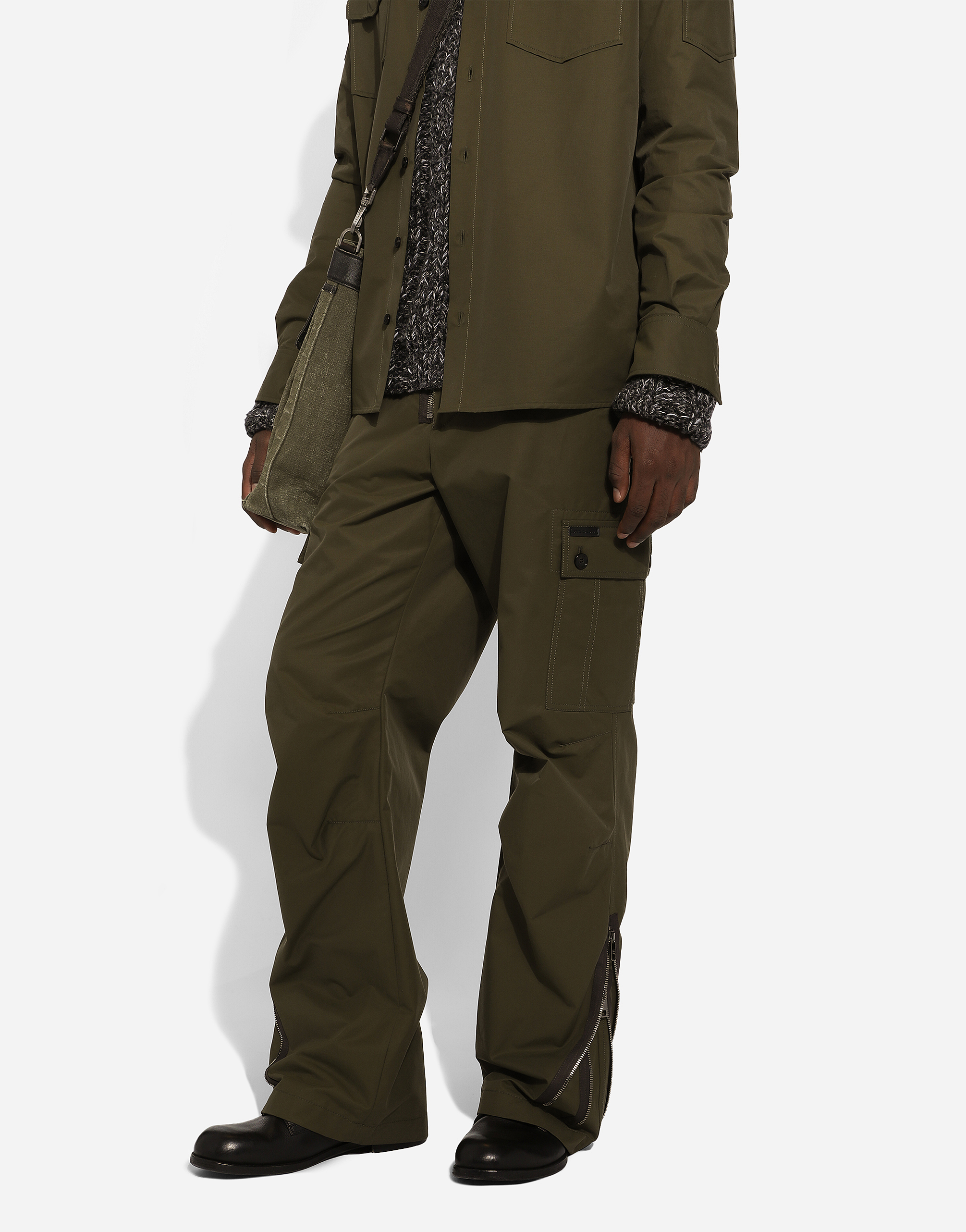 Shop Dolce & Gabbana Technical Fabric Cargo Pants In Multicolor