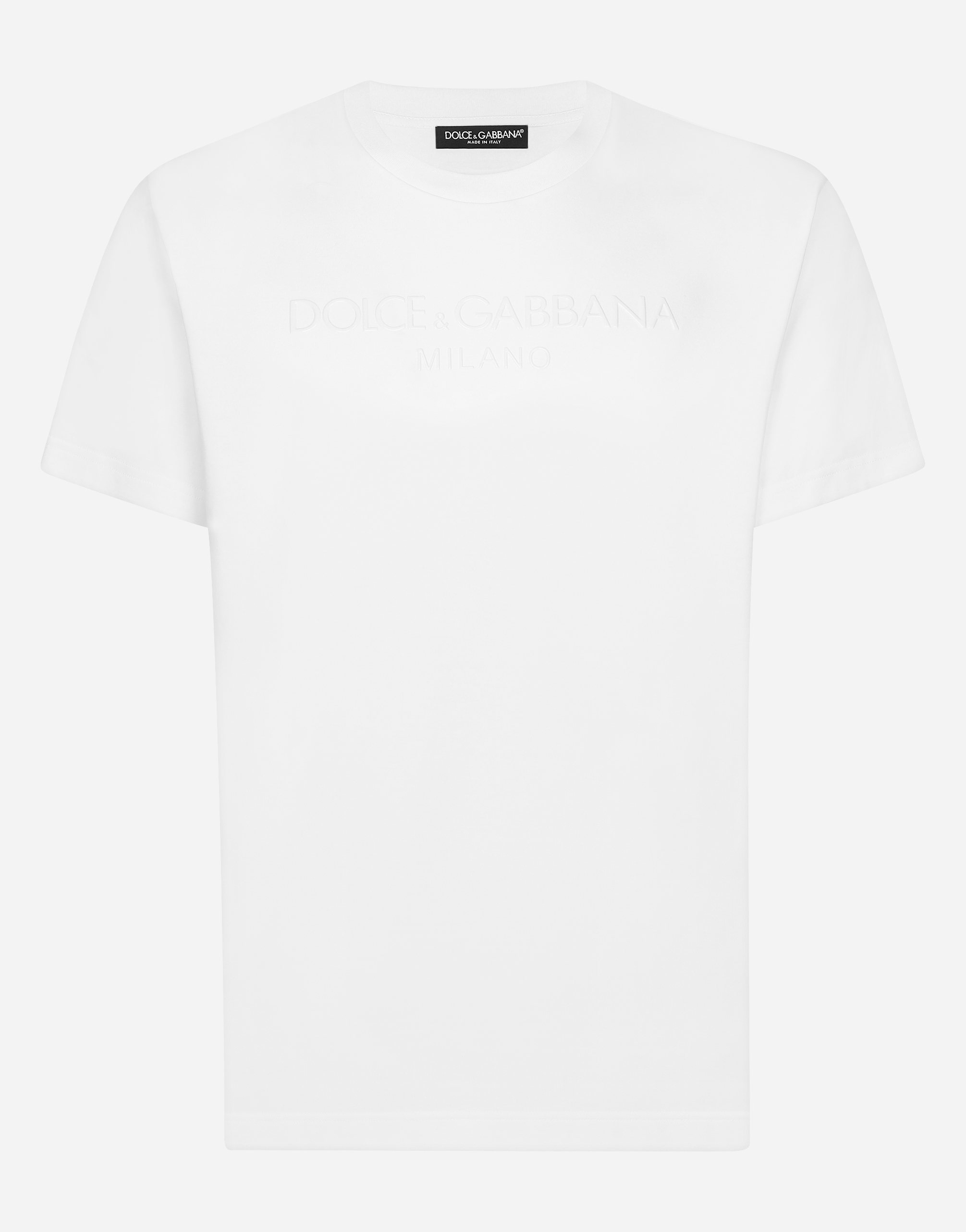 Dolce & Gabbana Round-neck T-shirt With Dolce&gabbana Print In White