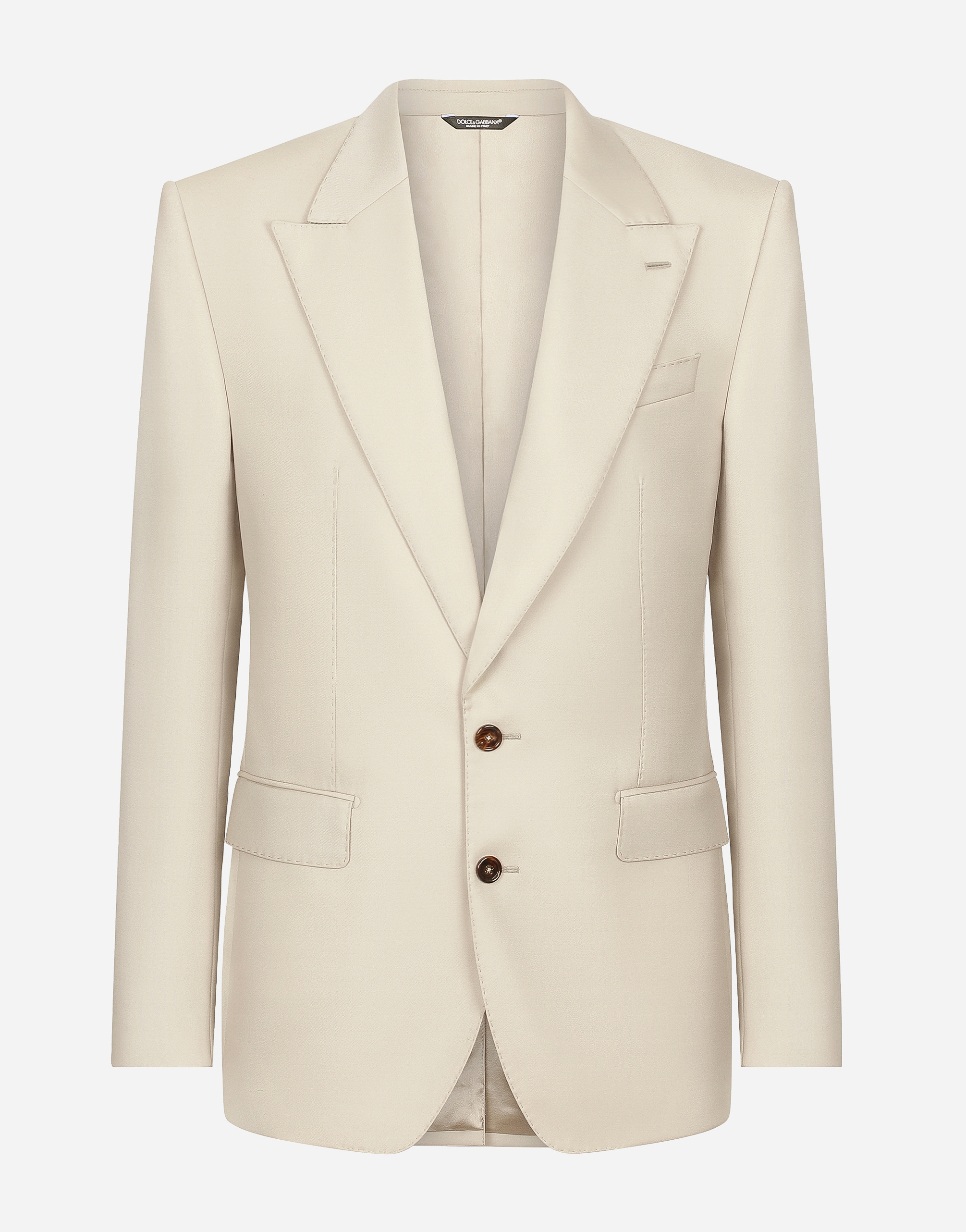 ホワイトのメンズ Single-breasted wool Sicilia-fit jacket ...