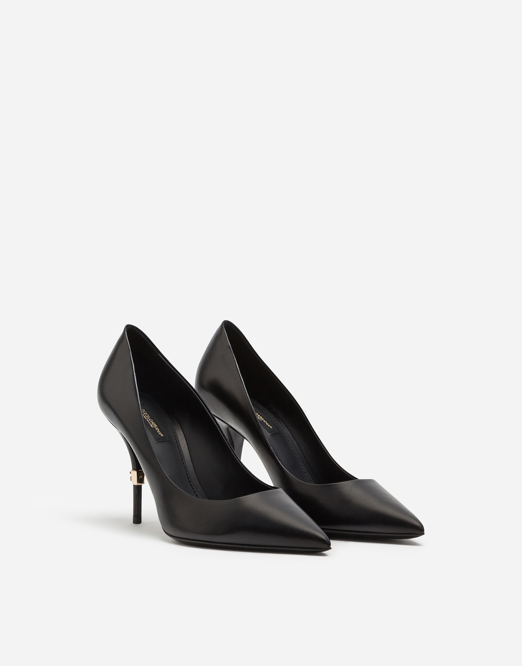 Women S Pumps In Black Pumps In Young Goatskin With Dg Logo Dolce Gabbana